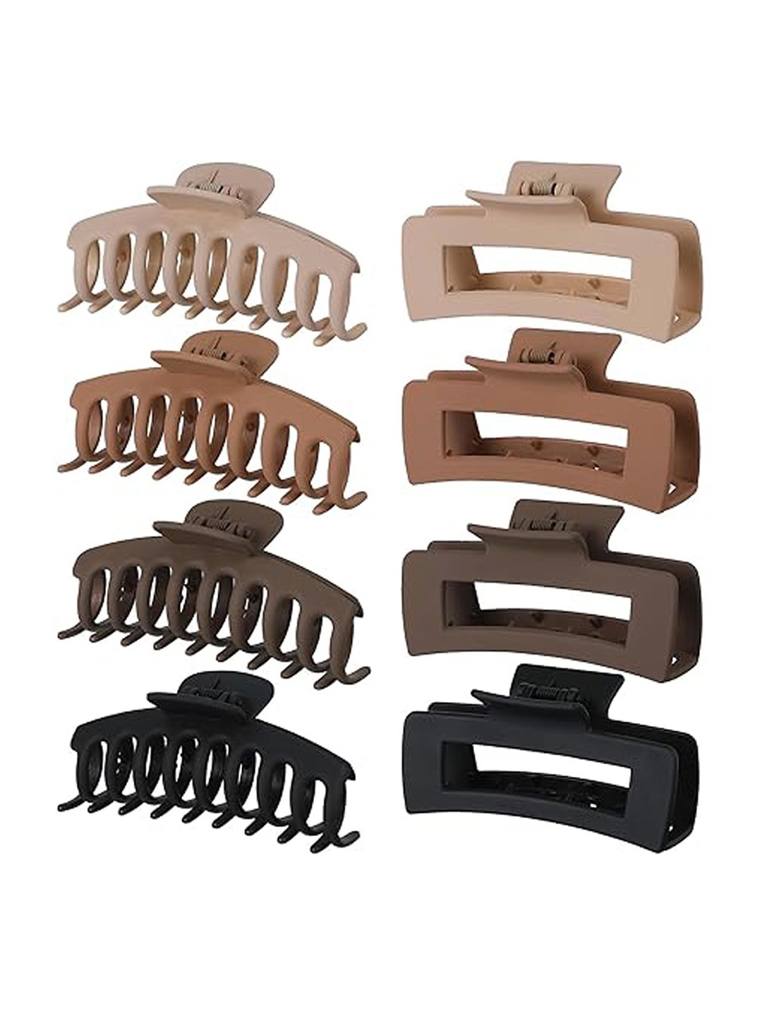 

Softwrap Set Of 8 Women Claw Clip, Black