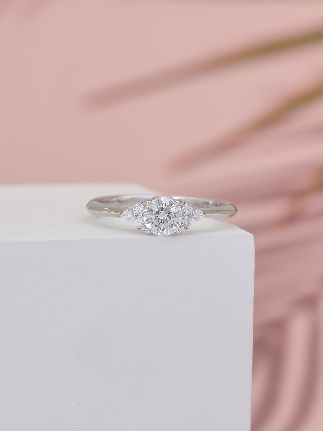 

Ornate Jewels Women 925 Sterling Silver 0.5 Carat American Diamond Solitaire Ring, White