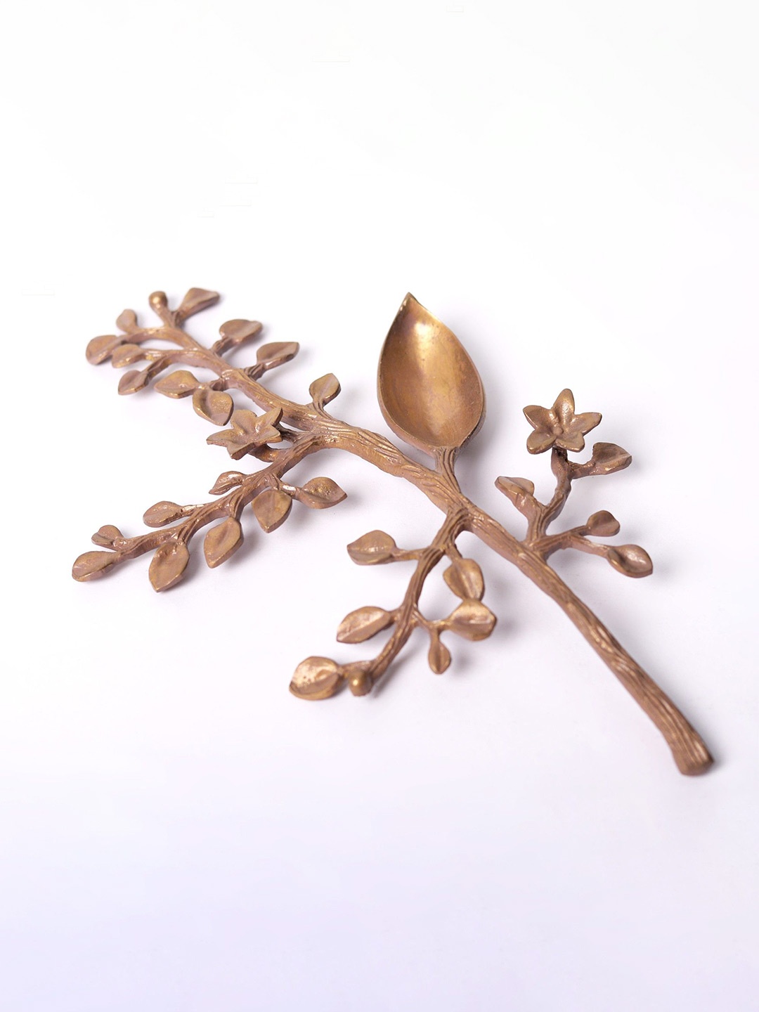 

Exotic India Brass Decorative Tree Branch Diya, Brown