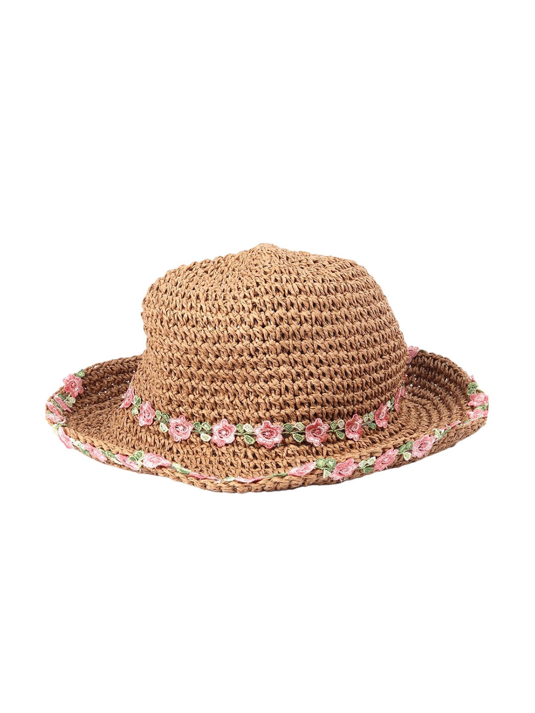 

ODETTE Women Tan Self Design Bucket Hat