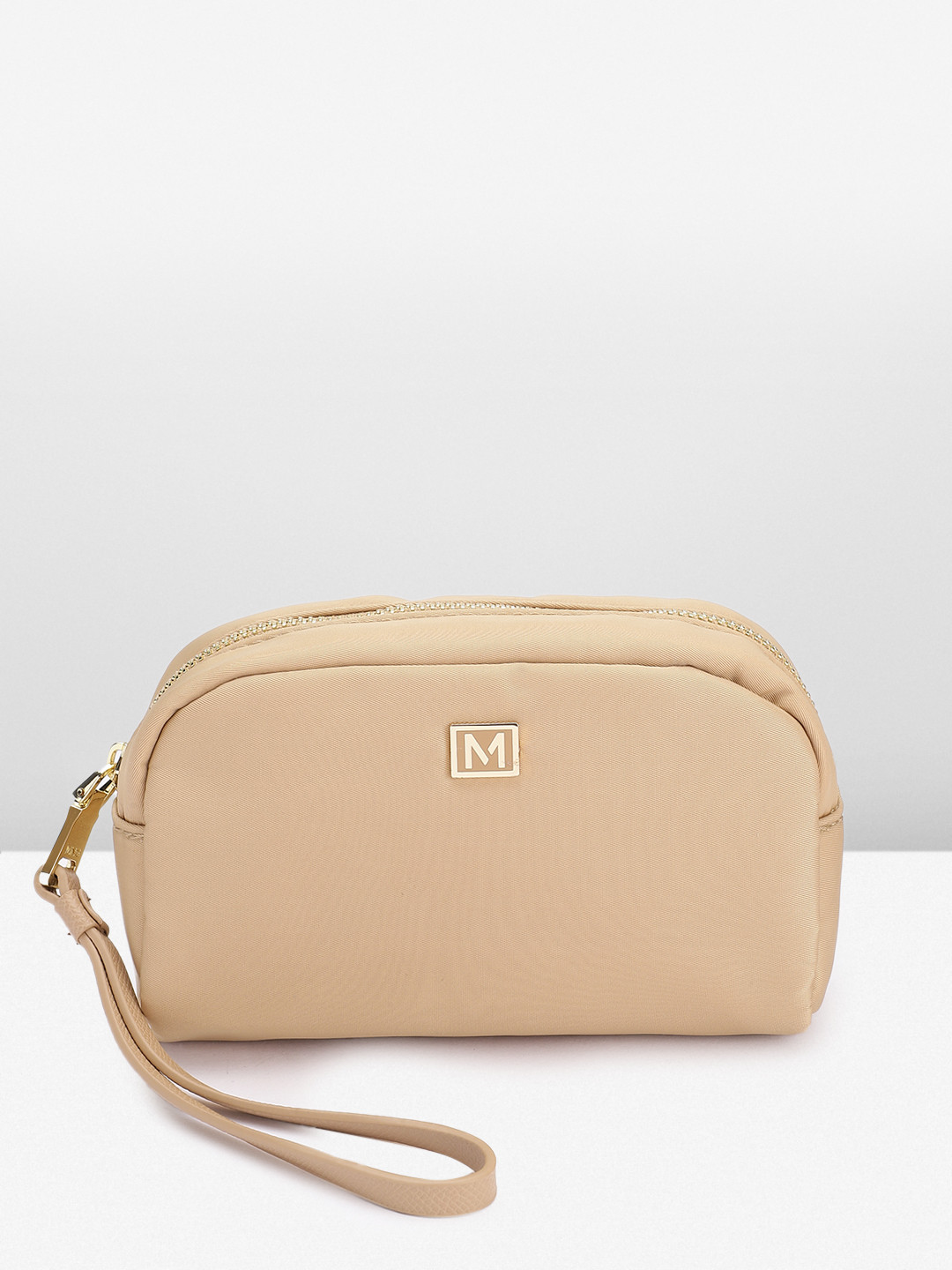 

MANGO Travel Cosmetic Pouch With Wrist Loop, Cream
