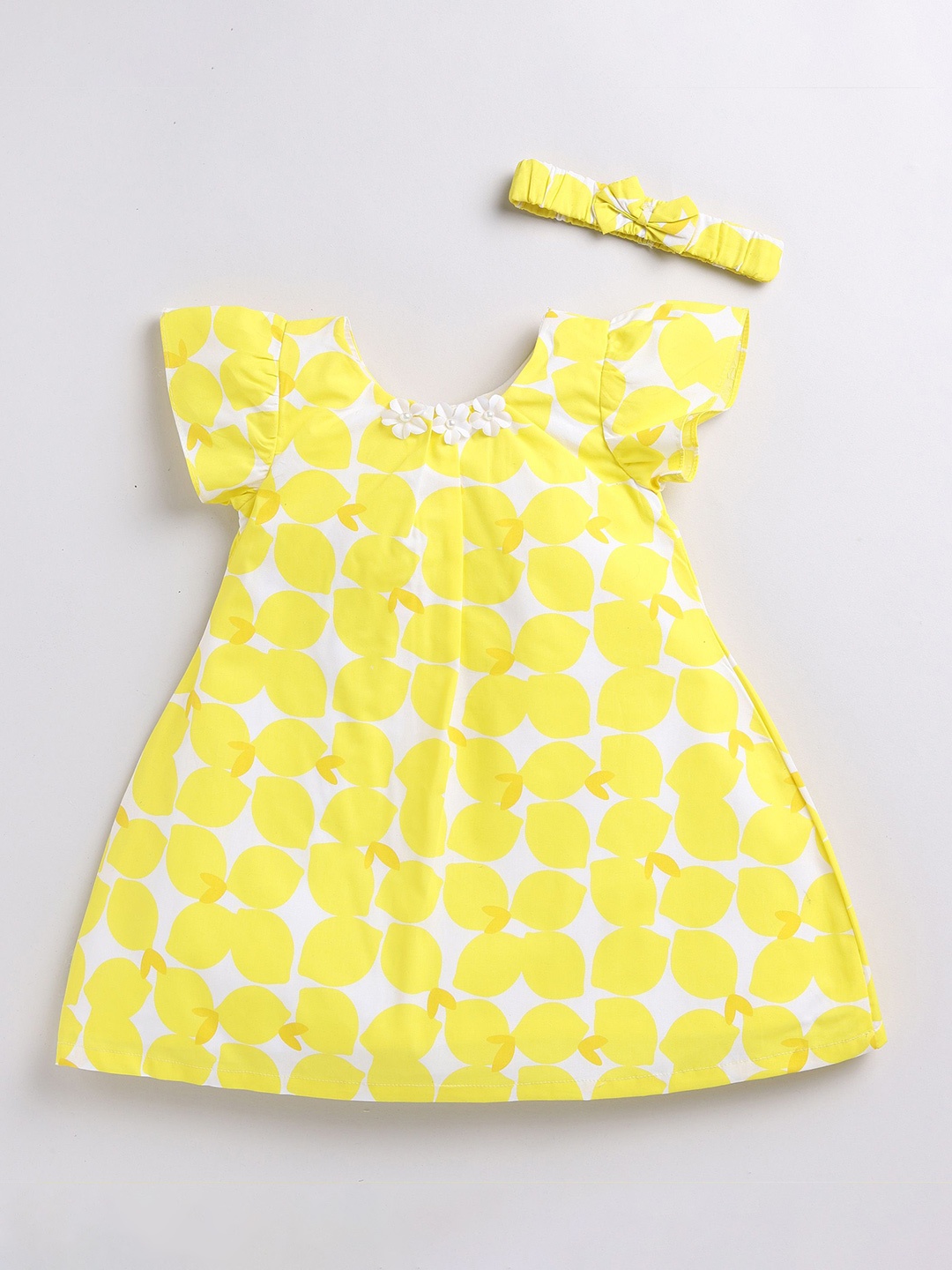 

SNUGGLY MONKEY Print A-Line Dress, Yellow