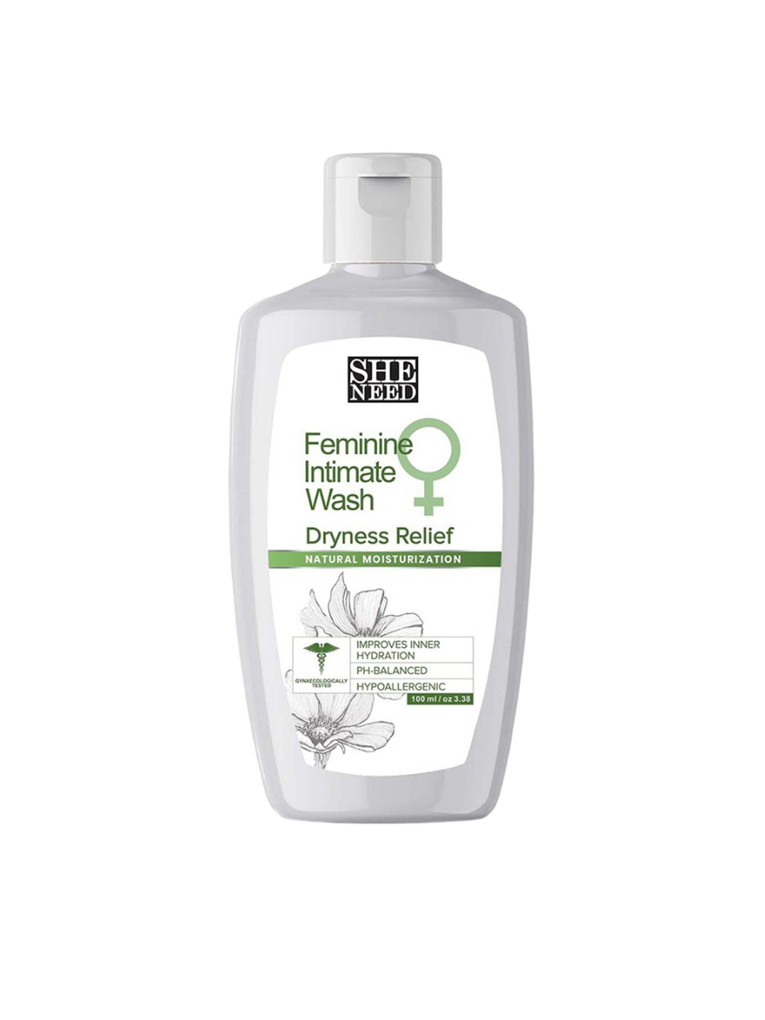 

SHENEED Feminine Dryness Relief Intimate Wash - 100ml, White