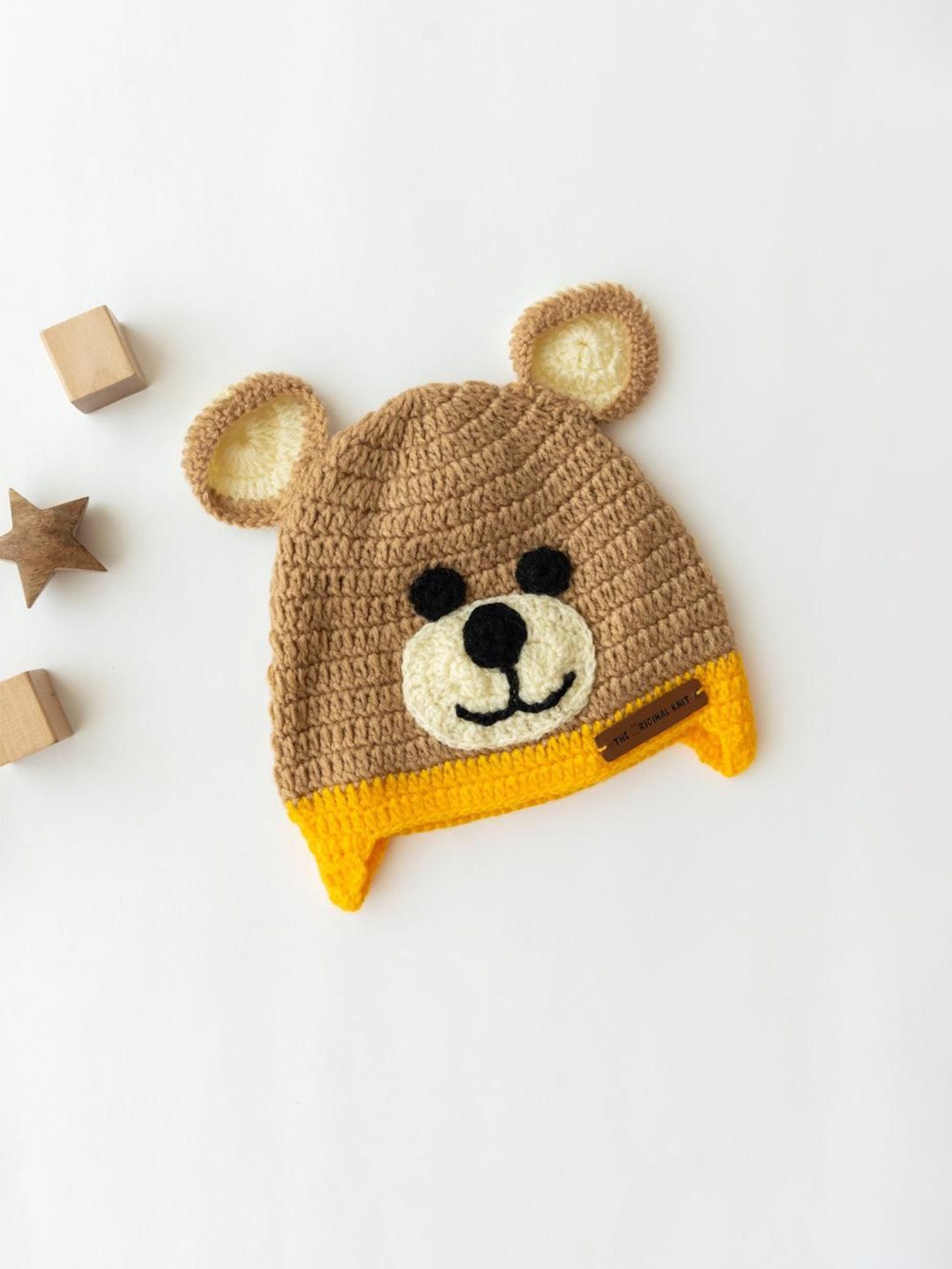 

The Original Knit Unisex Kids Embroidered Beanie, Beige