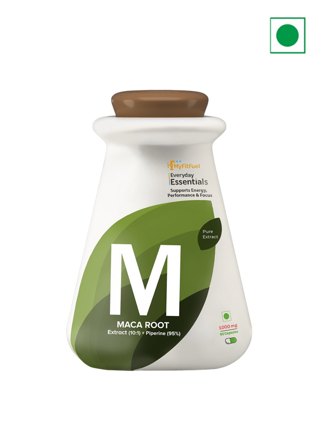 

MyFitFuel Maca Root Extract (10:1)+ Piperine (95%) 1000mg-90 Capsules, Cream