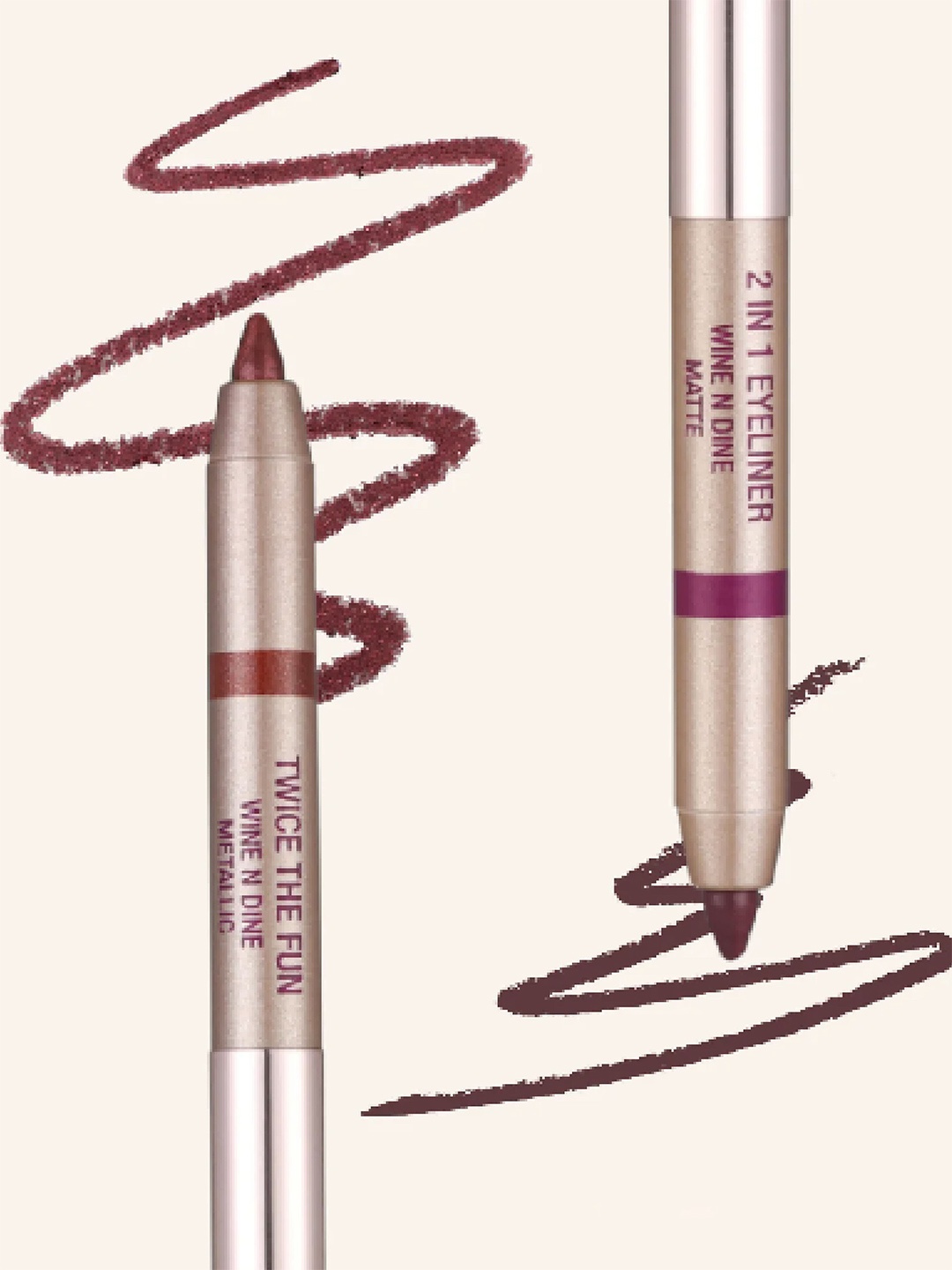 

Typsy Beauty Twice the Fun Double-Ended Eyeliner & Eyeshadow 10g - Wine N Dine 01, Brown