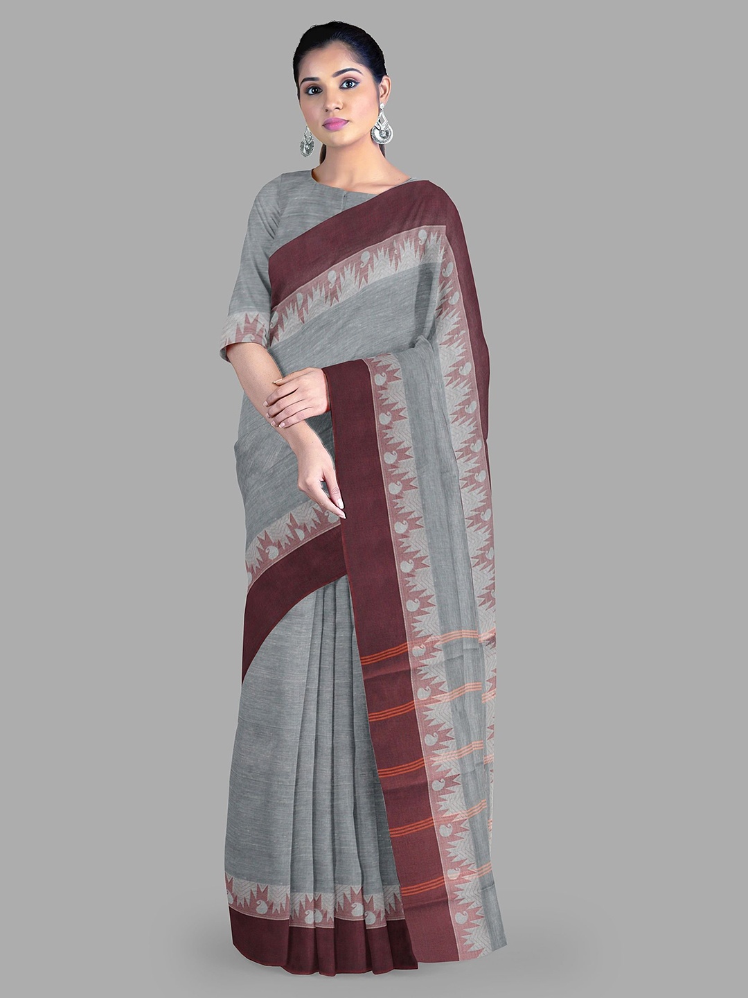 

The Chennai Silks Gadwal Saree, Grey