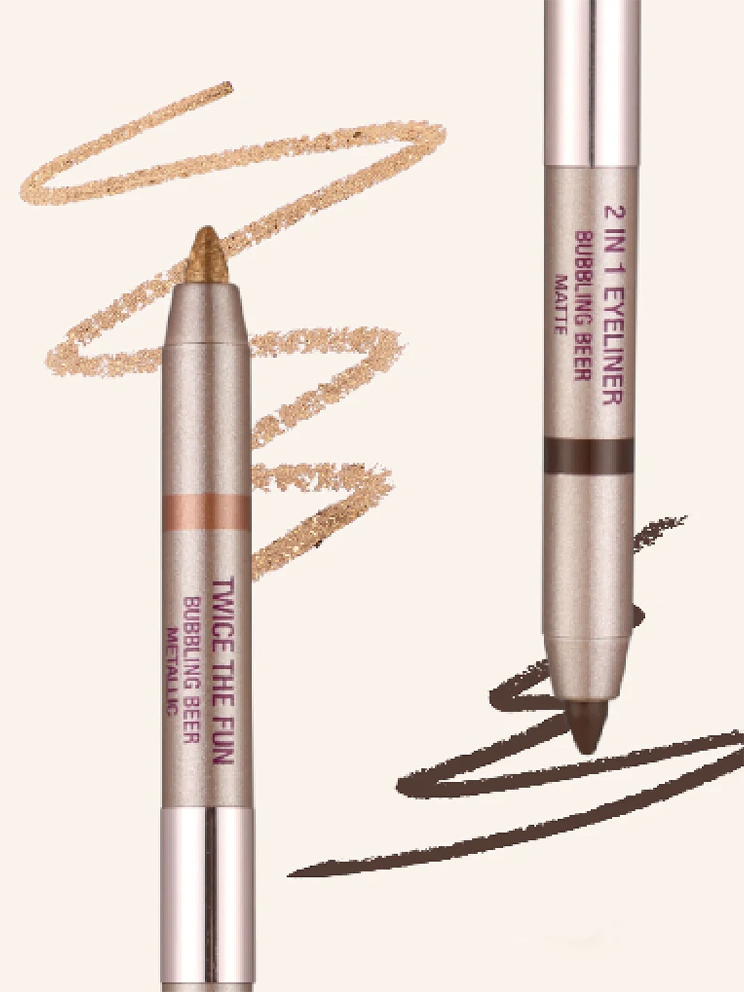 

Typsy Beauty Twice the Fun Double-Ended Eyeliner & Eyeshadow 10g - Bubbling Beer 04, Brown