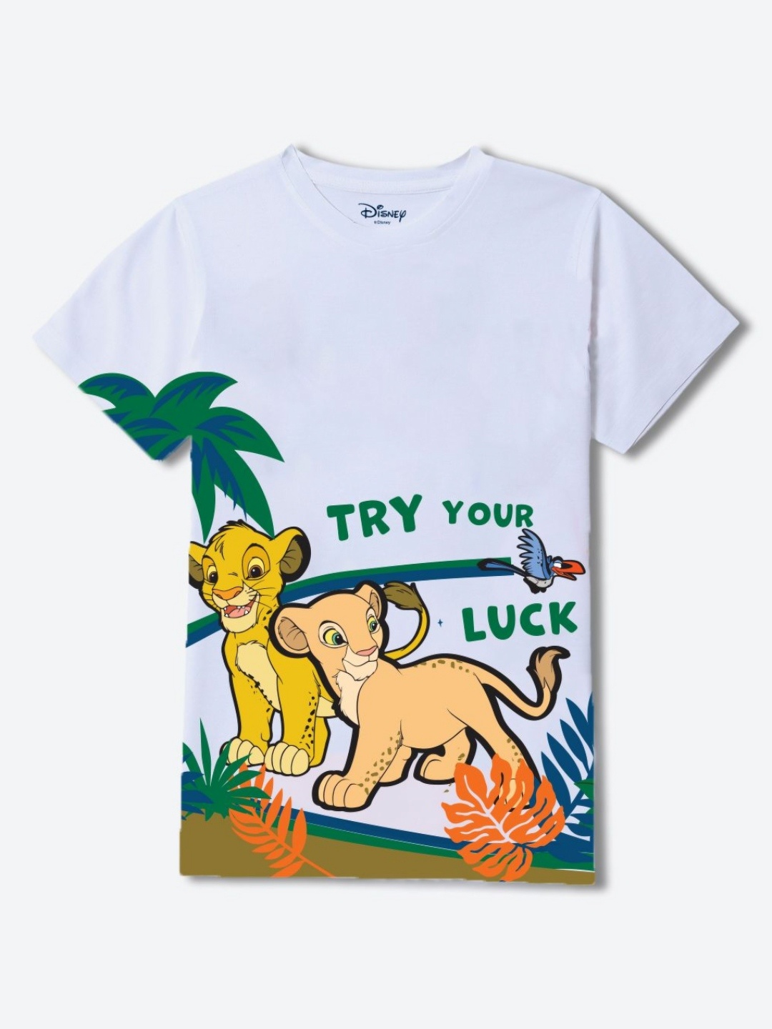 

YK Disney Boys Graphic Printed Round Neck T-shirt, White