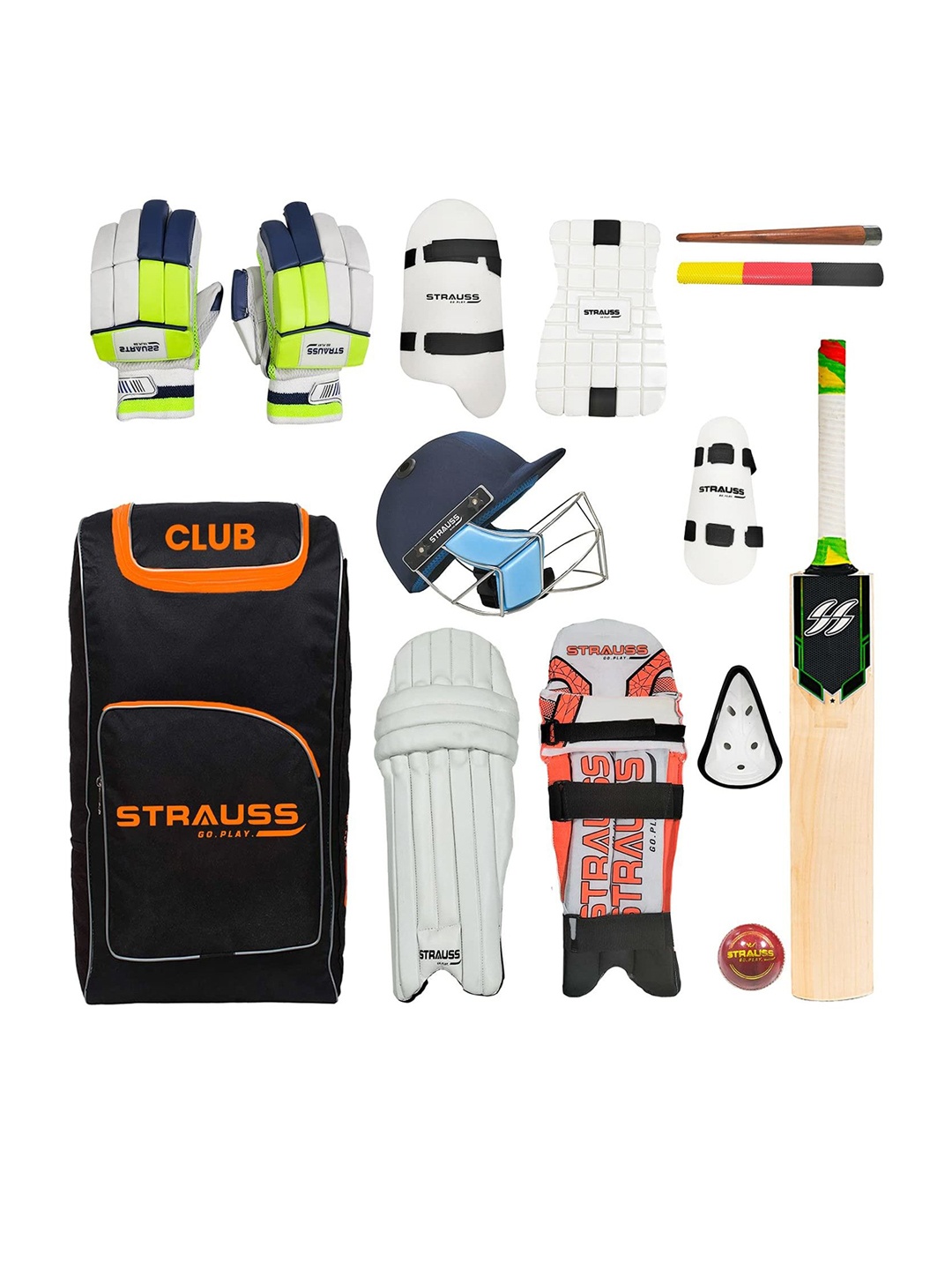 

STRAUSS Pack of 12 Cricket Kit, White