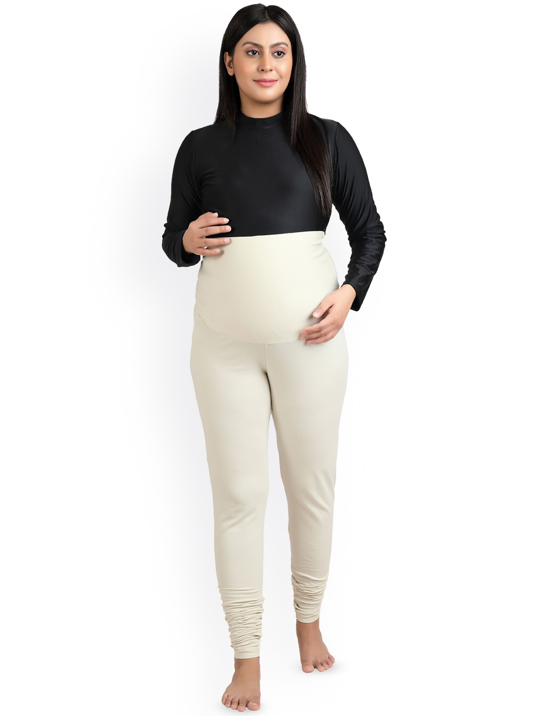 

Uzazi Churidar-Length Maternity Leggings, Off white