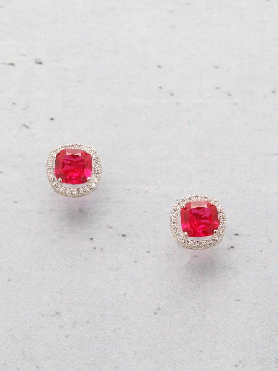

ORIONZ Sterling Silver Cubic Zirconia Contemporary Studs, Blue