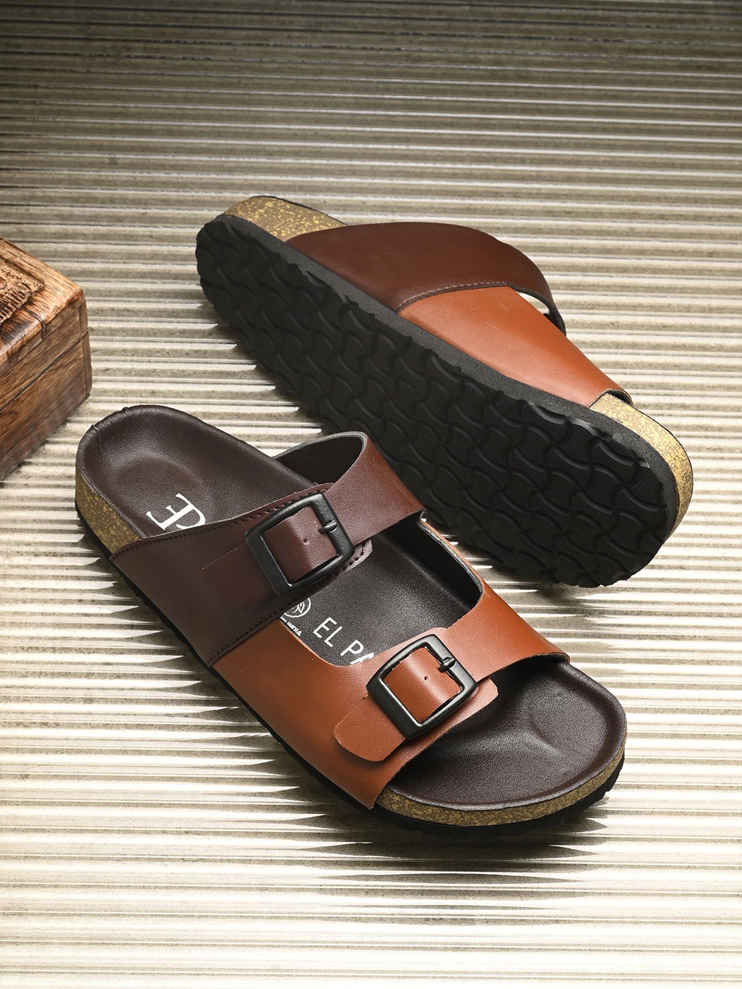 

El Paso Men Comfort Sandals, Brown