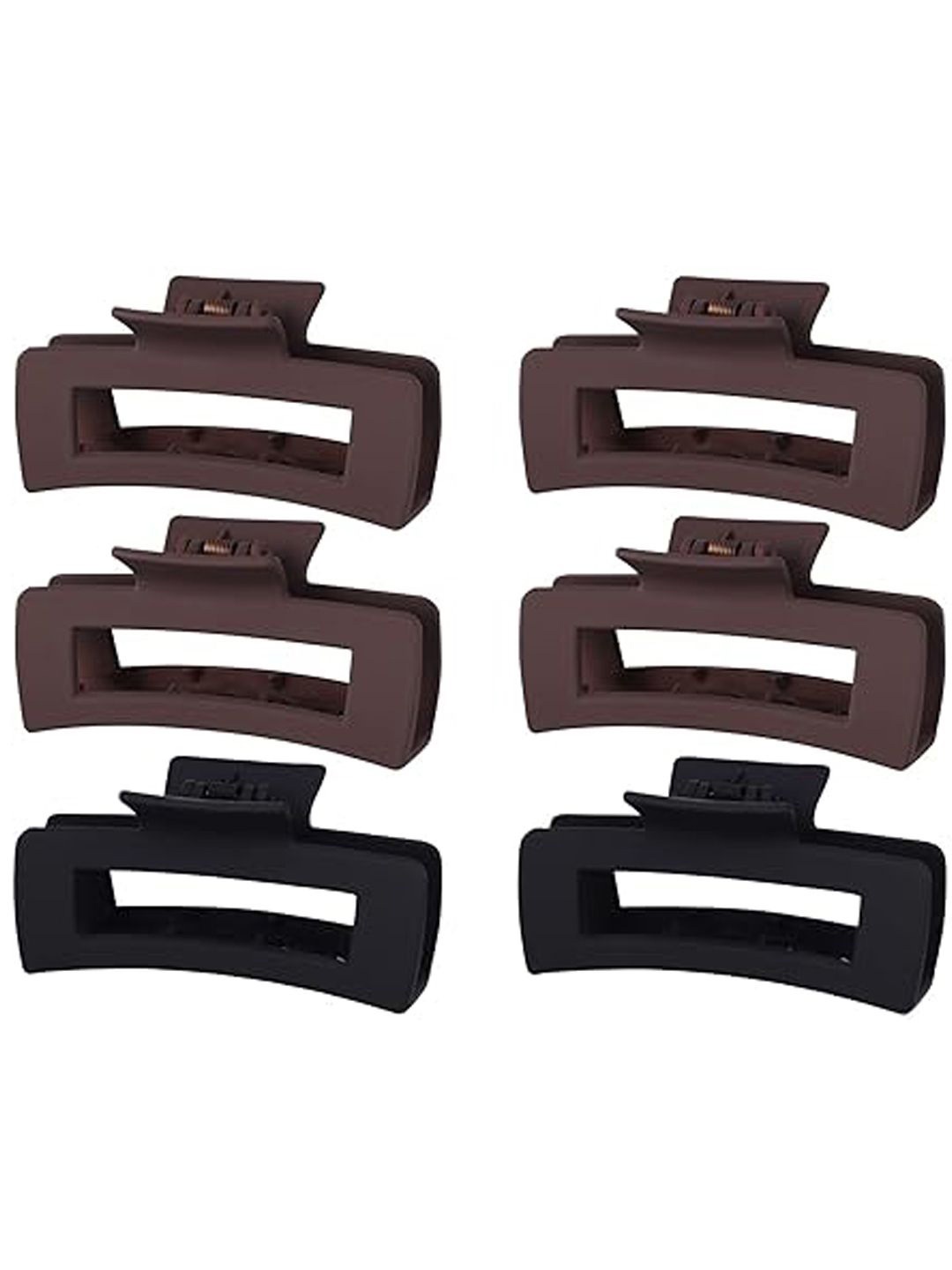 

Softwrap Set Of 6 Women Claw Clip, Black