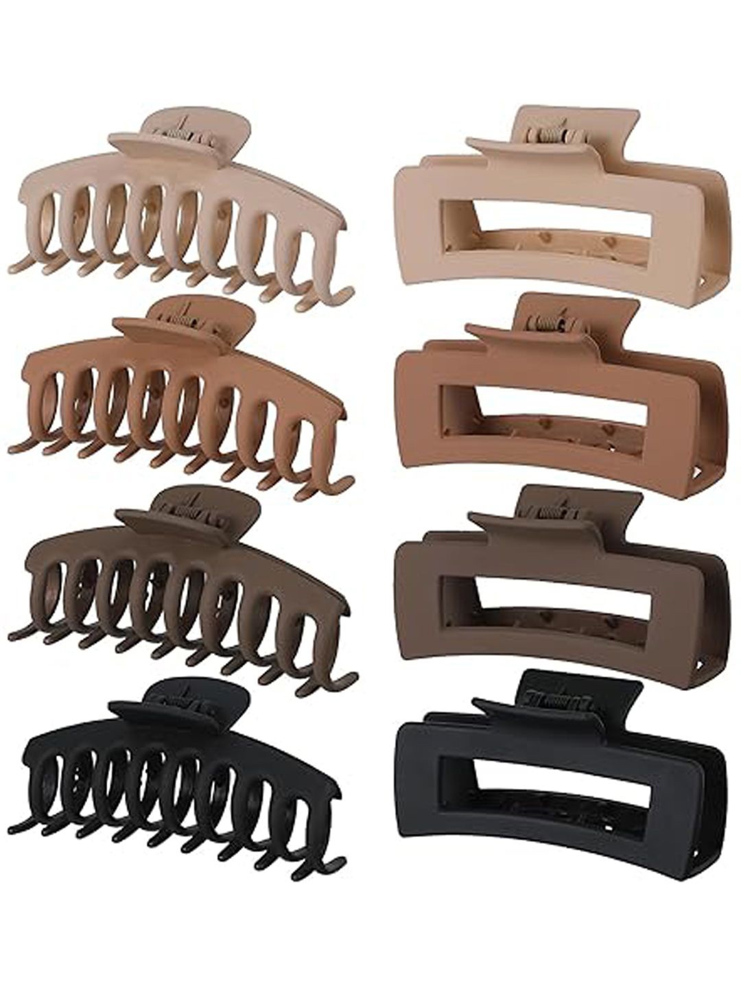 

Xivir Set Of 8 Women Claw Clip, Black