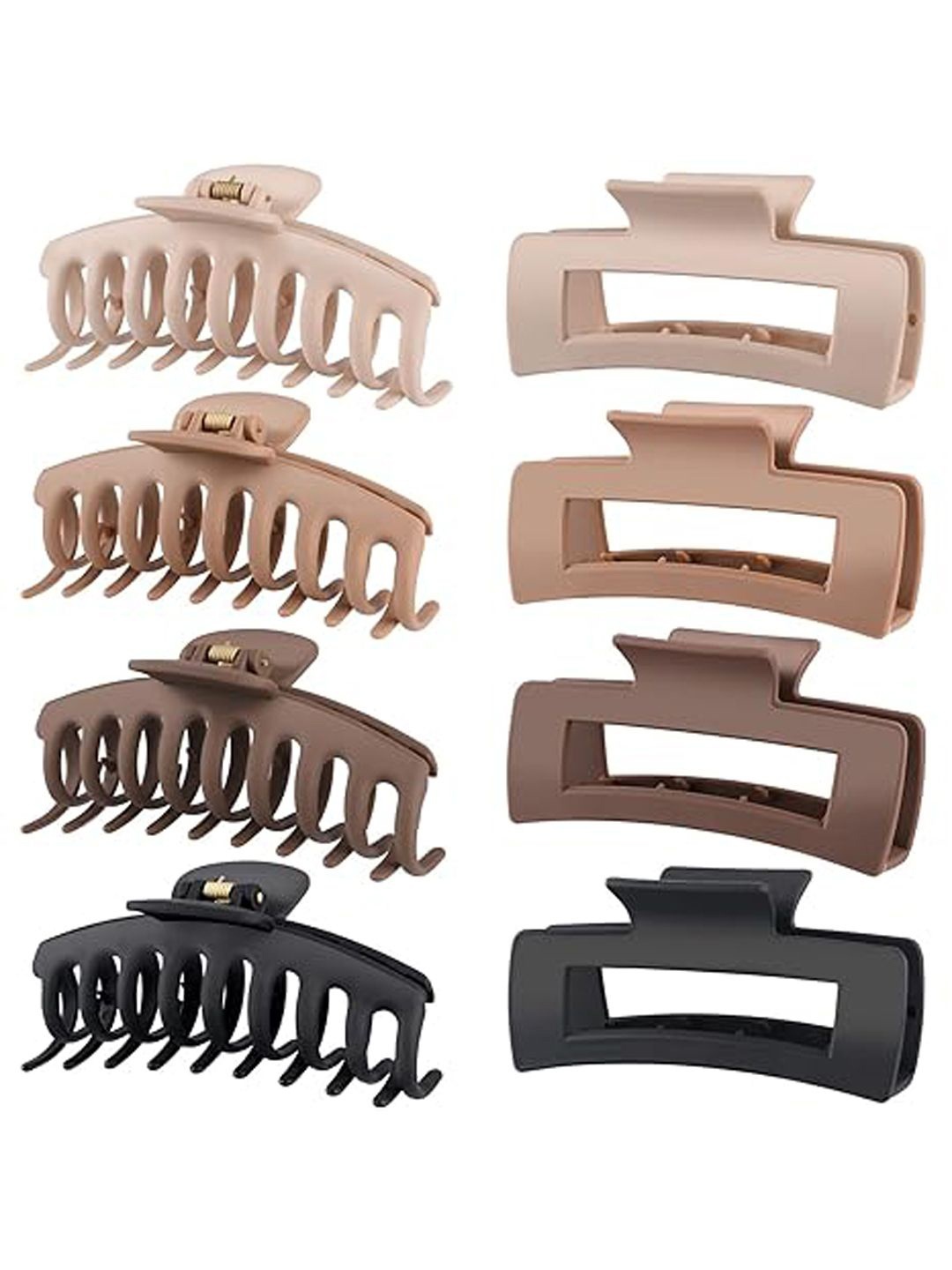 

Xivir Set Of 8 Women Claw Clips, Black