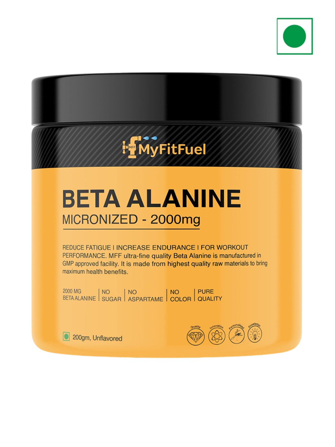 

MyFitFuel Beta Alanine 2000MG Suppliment-200 g- Unflavored, Yellow