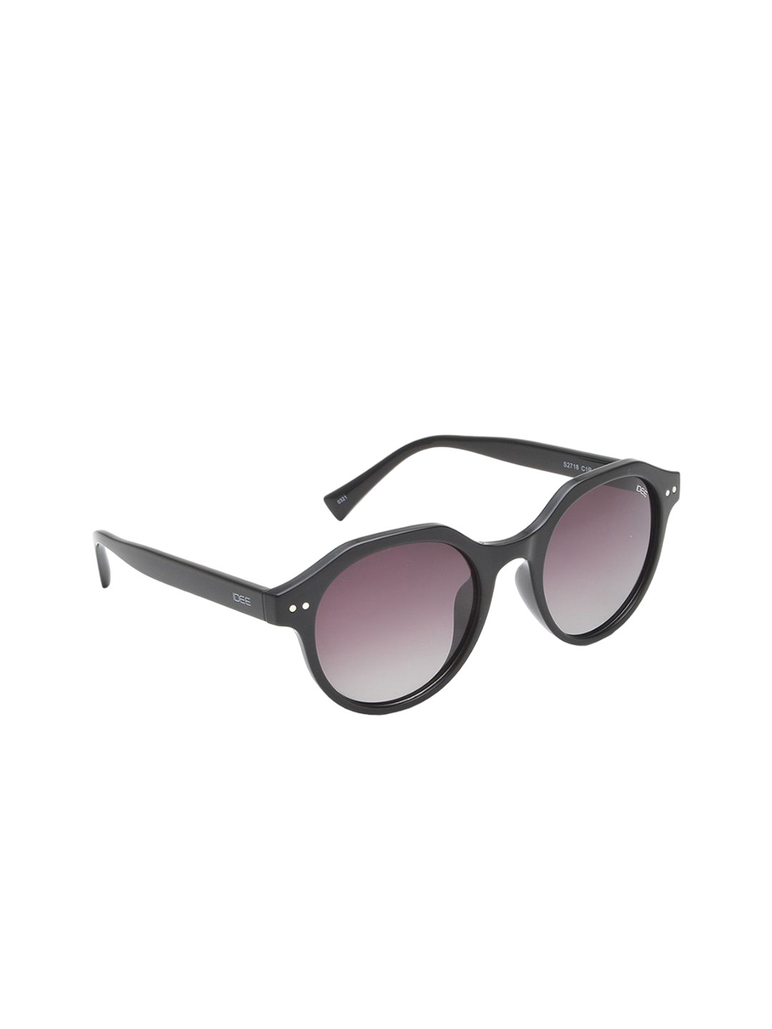 

IDEE Women Round Sunglasses with Polarised and UV Protected Lens, Black