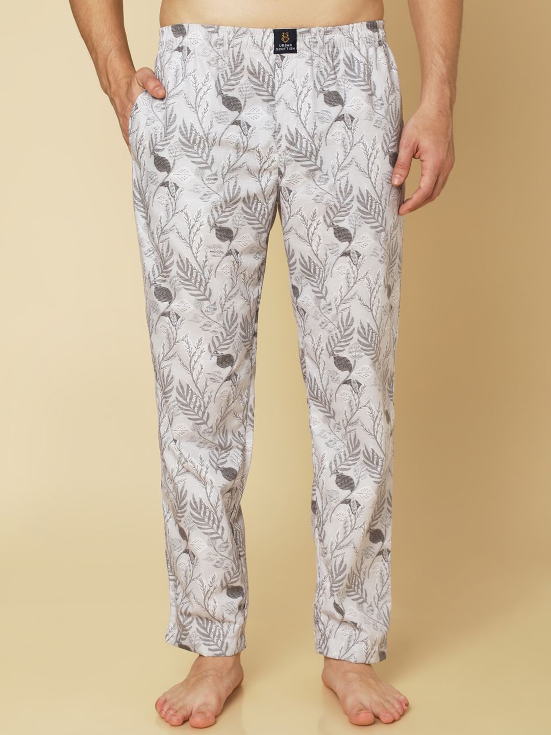 

URBAN SCOTTISH Men Printed Lounge Pants, Grey