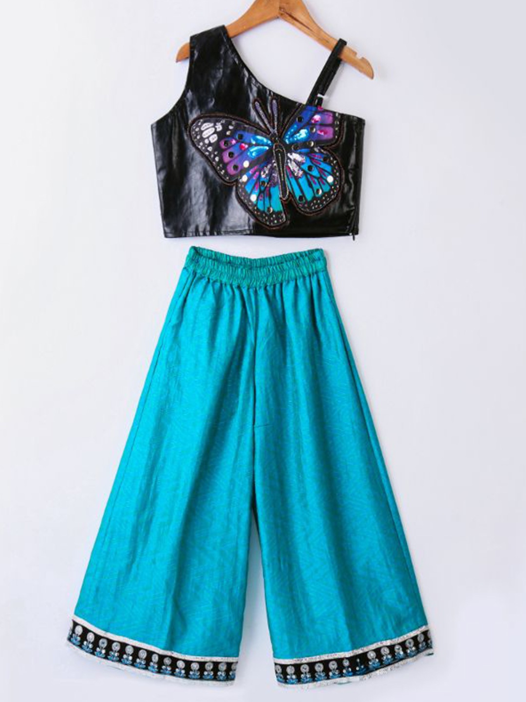

Twisha Girls Embellished Top with Trousers, Black