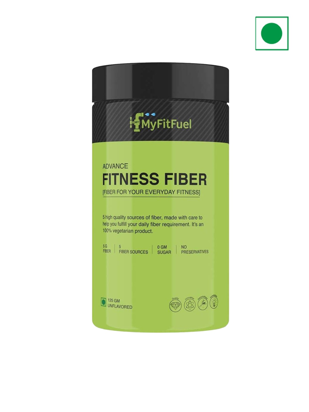 

MyFitFuel Advance Fitness Fibre Powder - Unflavored-125g, Green
