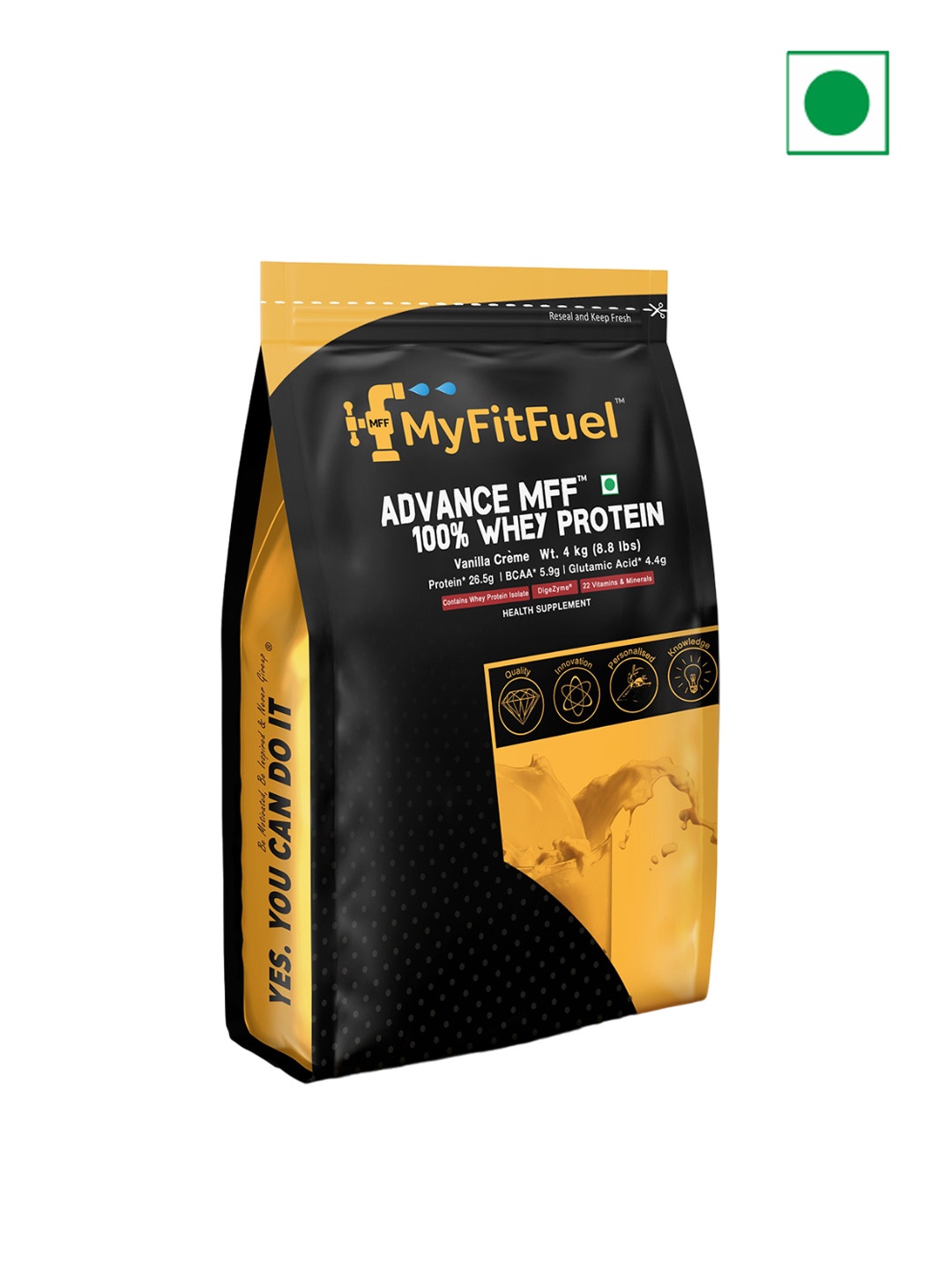 

MyFitFuel Advanced 100% Whey Protein-Vanilla creme - 4kg, Cream