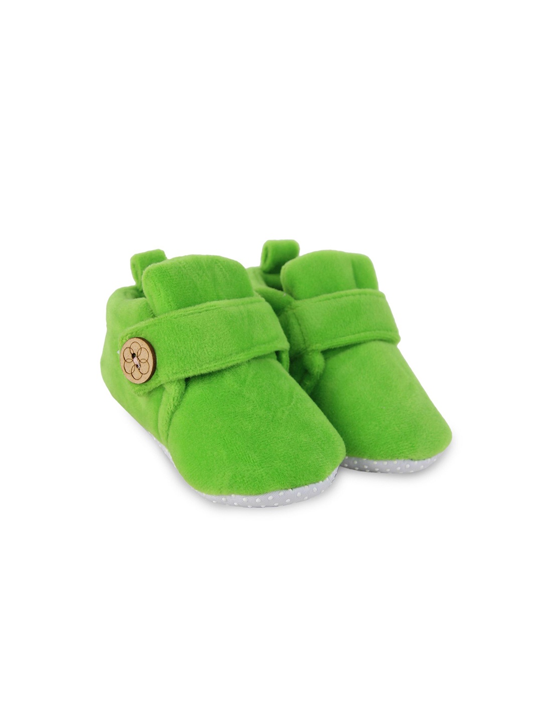 

NESKA MODA Unisex Kids Velvet Booties, Green