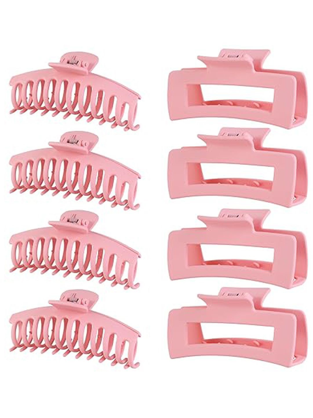 

Softwrap Set of 8 Women Claw Clip, Pink