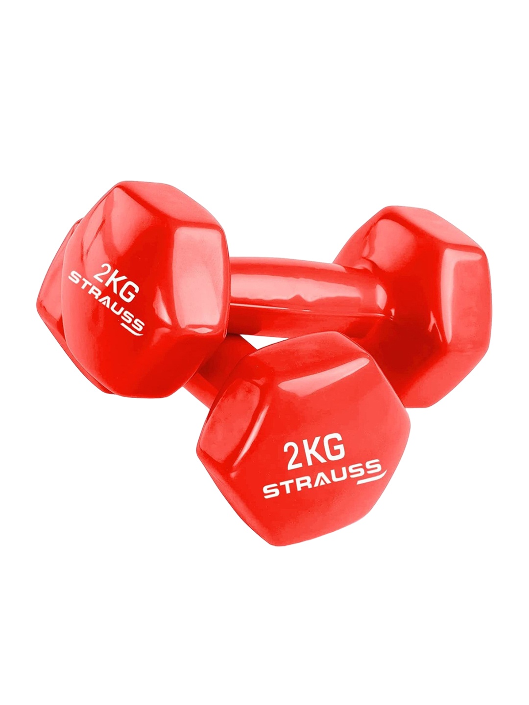 

STRAUSS Pack Of 2 Dumbbells Set 2kg Each, Red