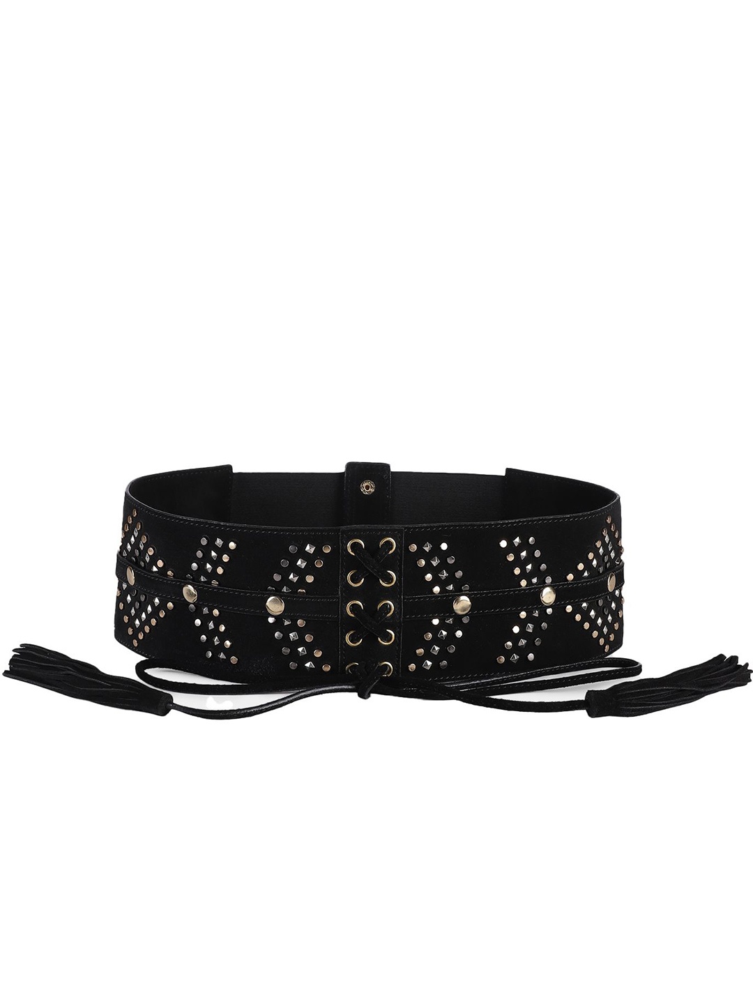

Label Ritu Kumar Women Embellished Tie-Ups Closure Belt, Black