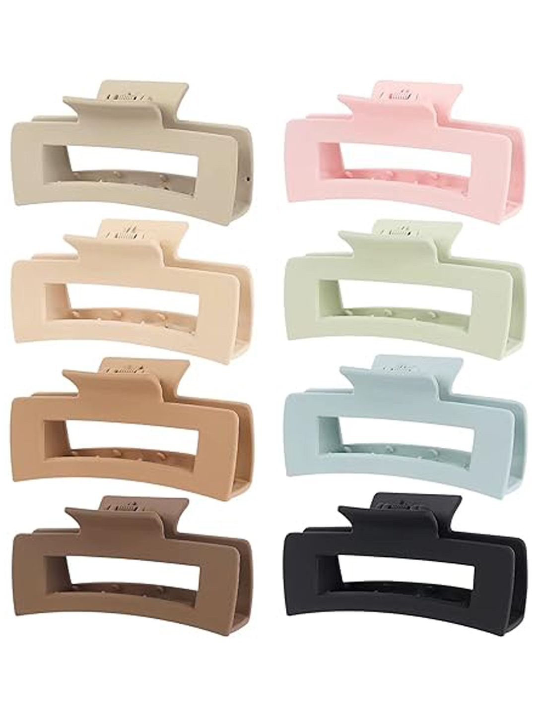 

Softwrap Set Of 8 Women Claw Clip, Black