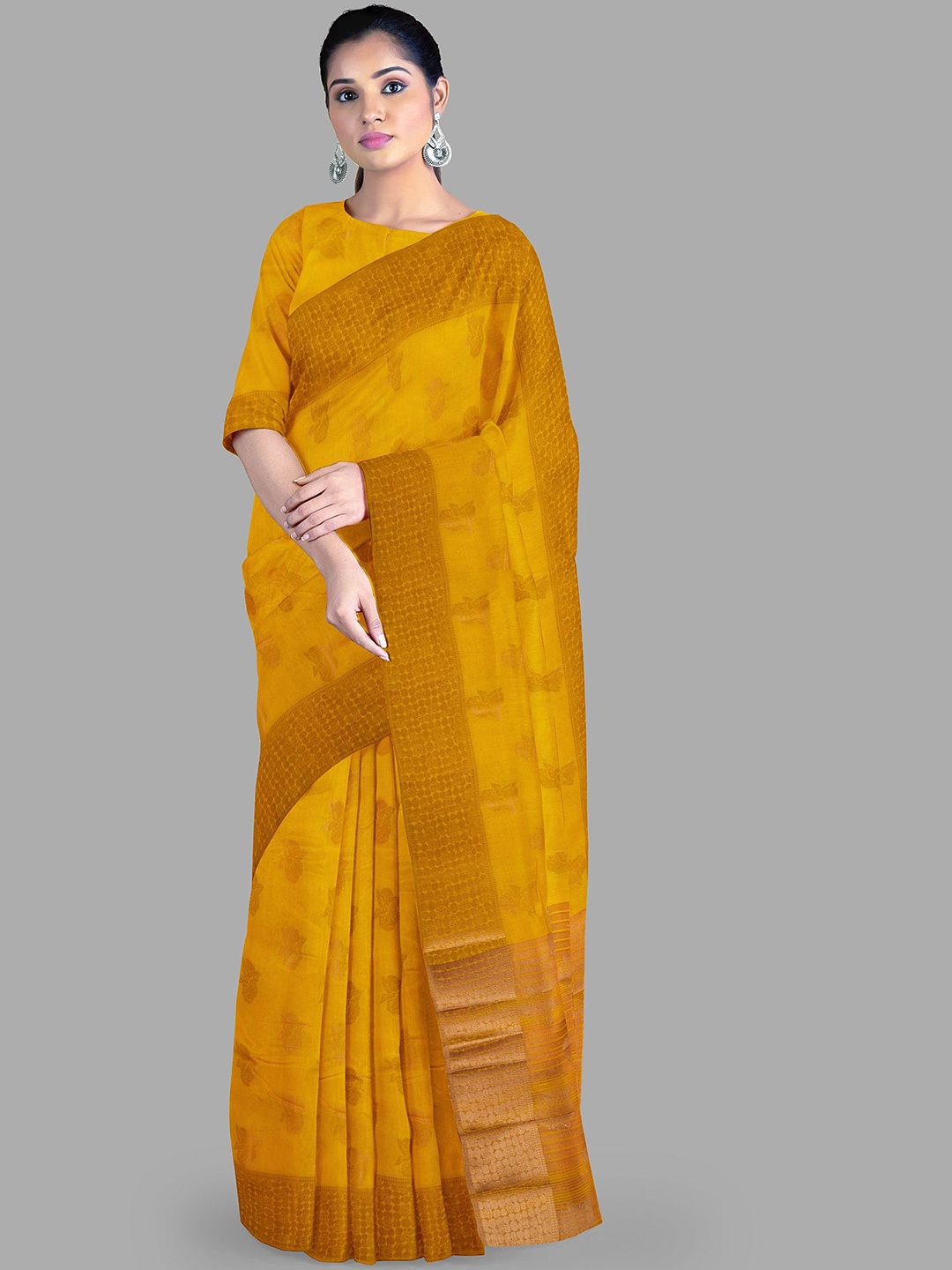 

The Chennai Silks Ethnic Motifs Saree, Yellow