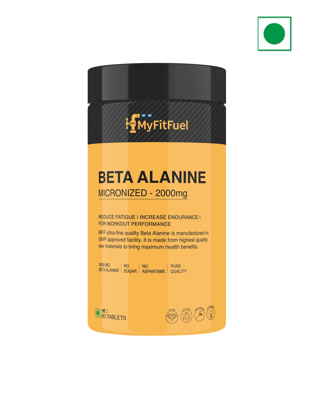 

MyFitFuel Beta Alanine (2000 mg) Tablets-60 Tablets, Cream