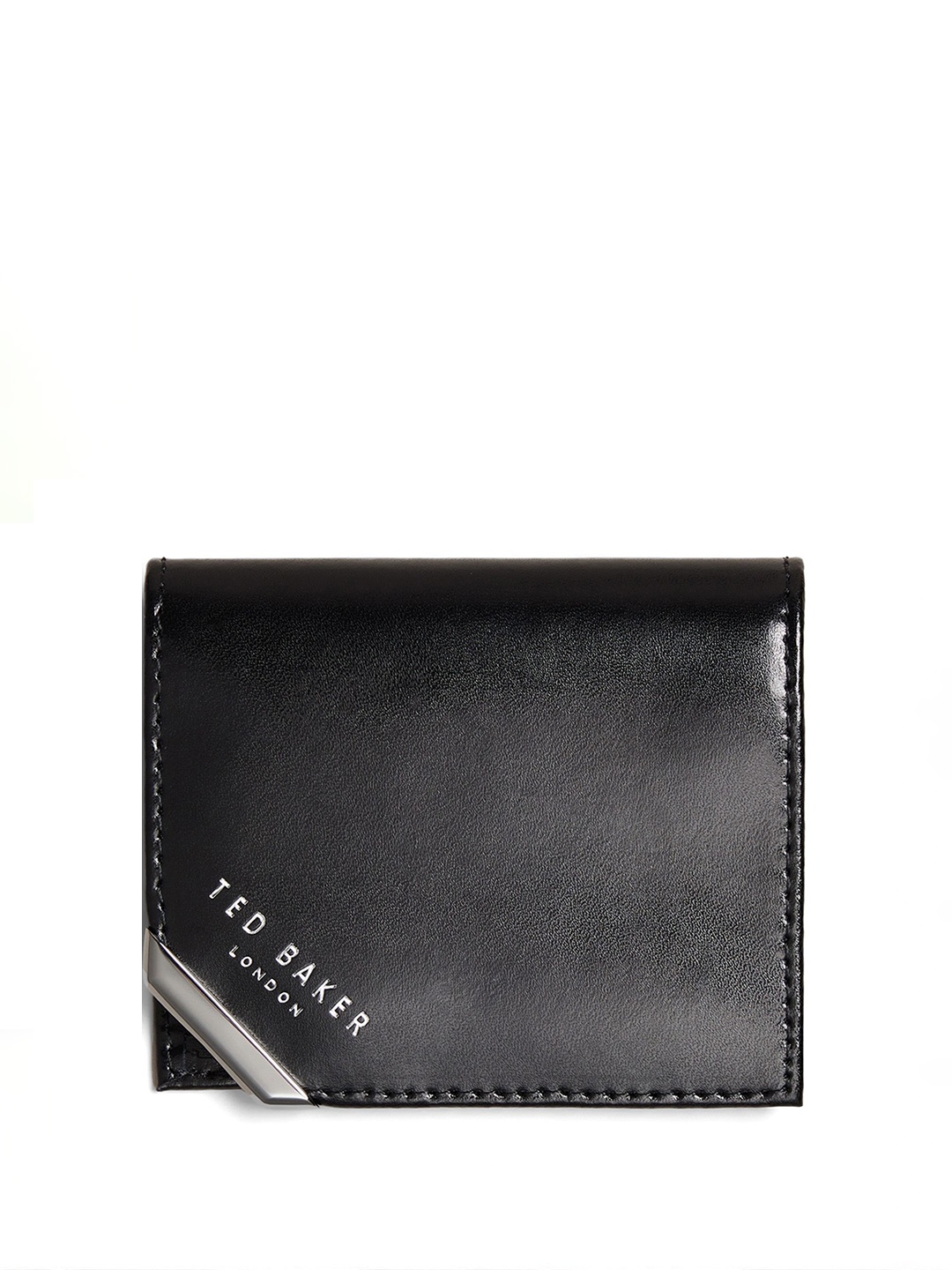 

Ted Baker Men Printed Leather Two Fold Wallet, Black