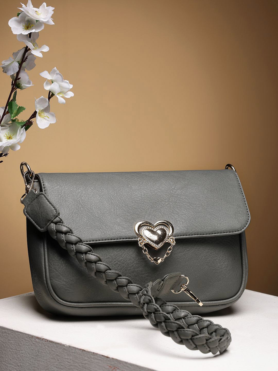 

DressBerry PU Shoulder Bag, Grey