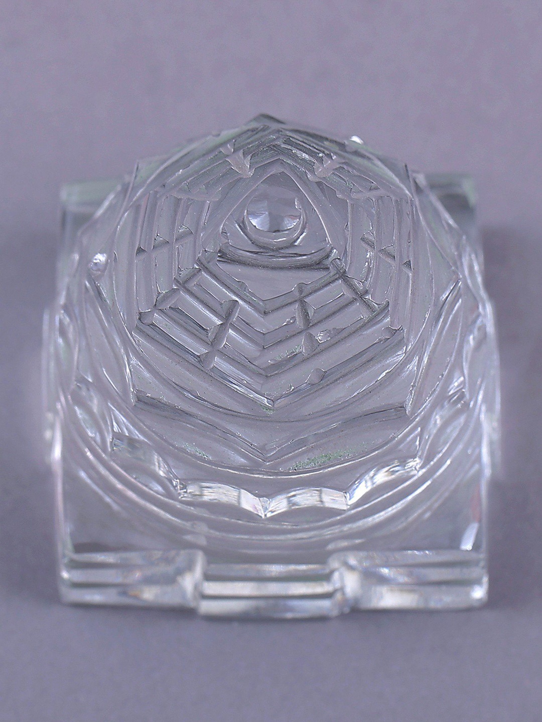 

Exotic India White Shri Yantra Idol Showpiece