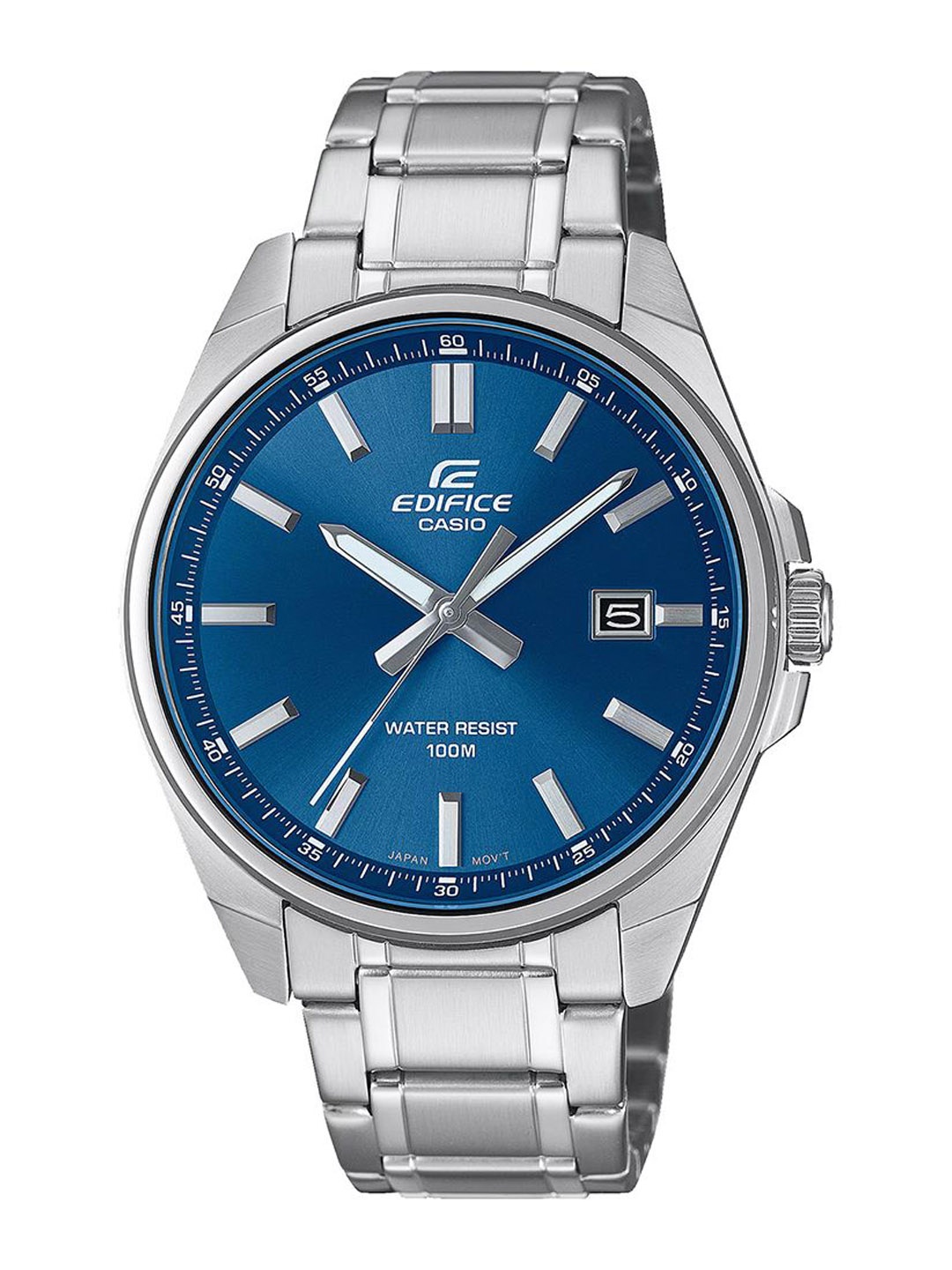 

CASIO Men Dial & Stainless Steel Cuff Straps Analogue Watch ED619, Silver