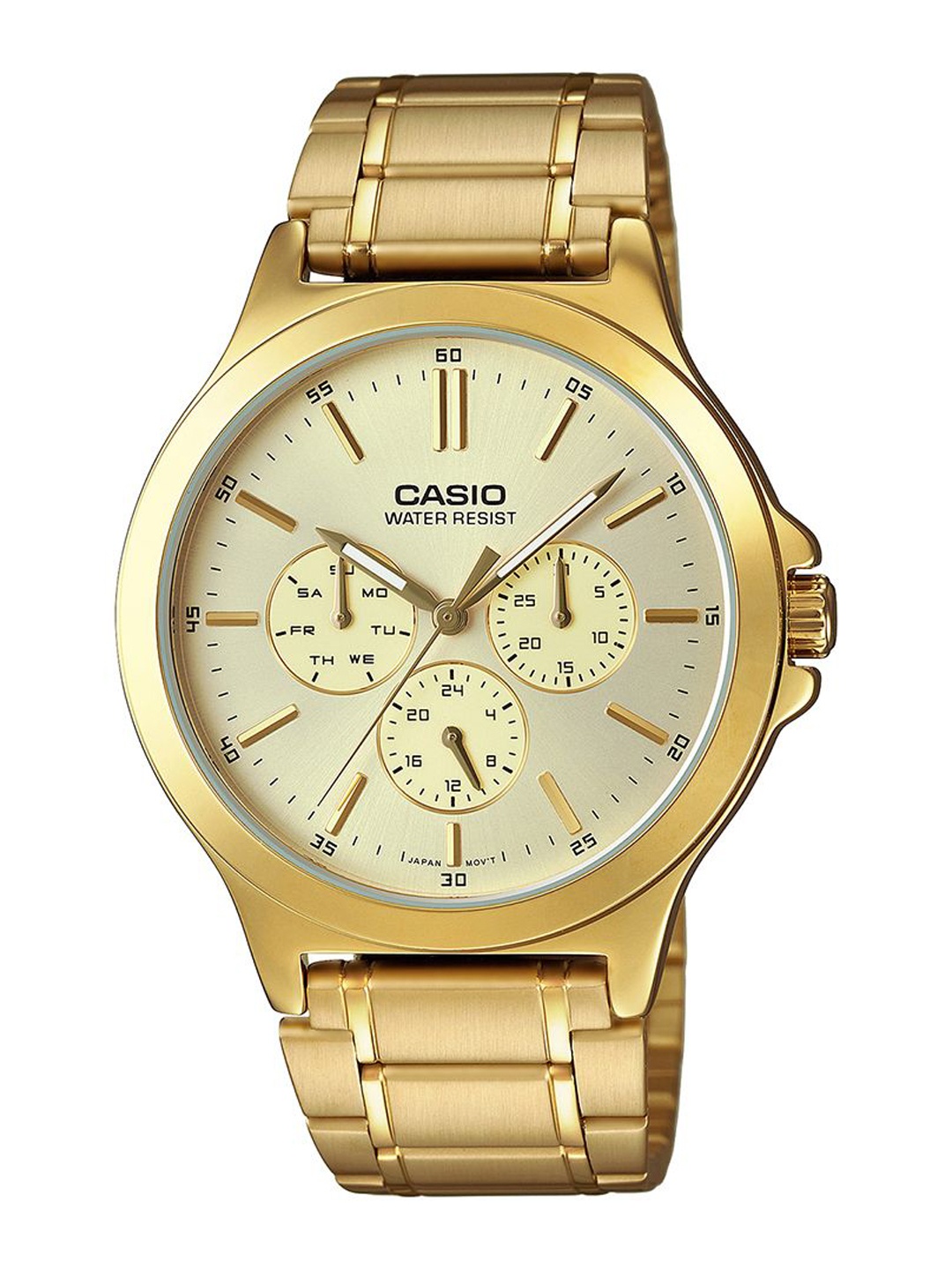 

CASIO Men Dial & Stainless Steel Cuff Straps Analogue Watch A2319, Gold