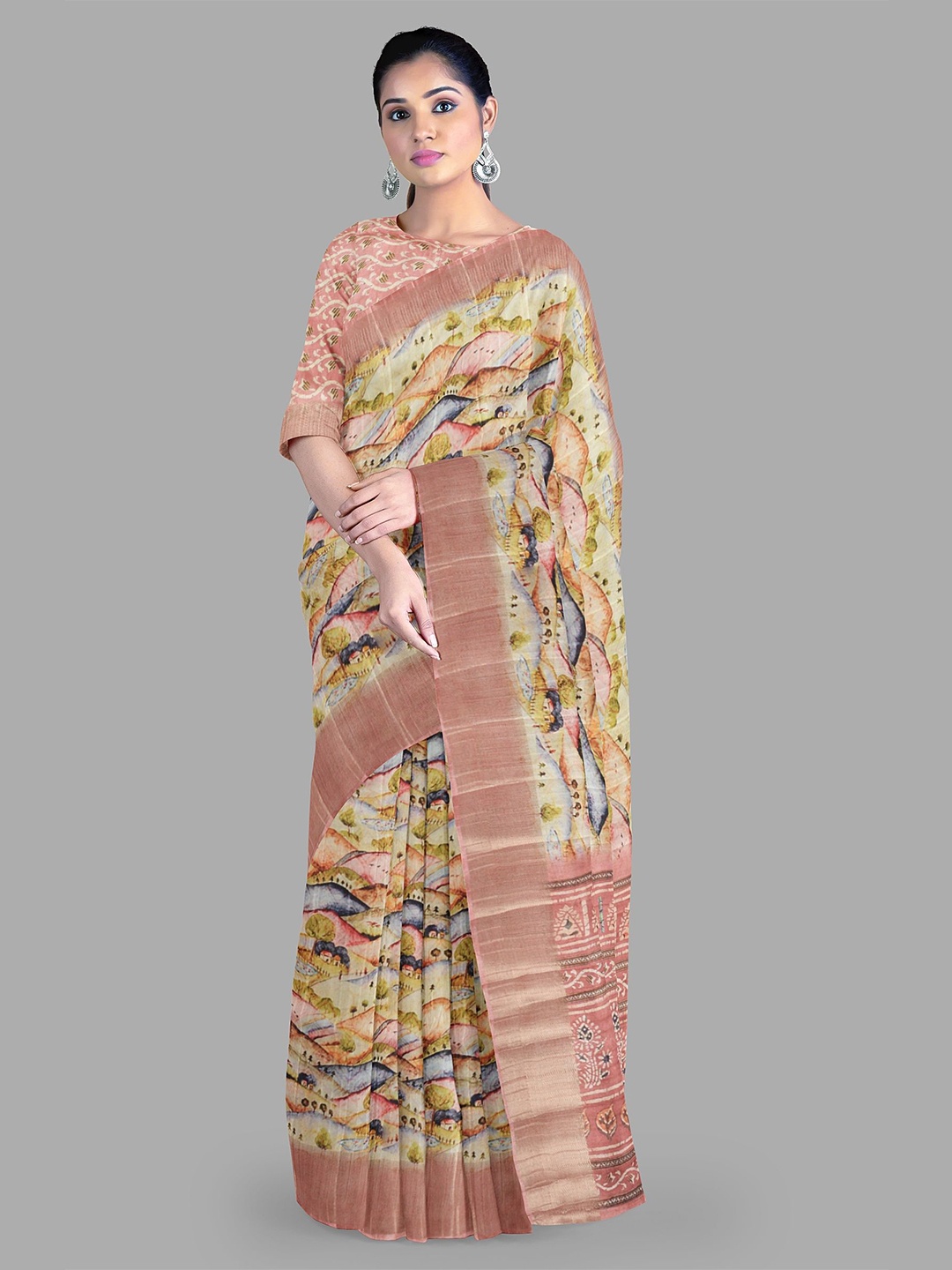 

The Chennai Silks Zari Banarasi Saree, Pink