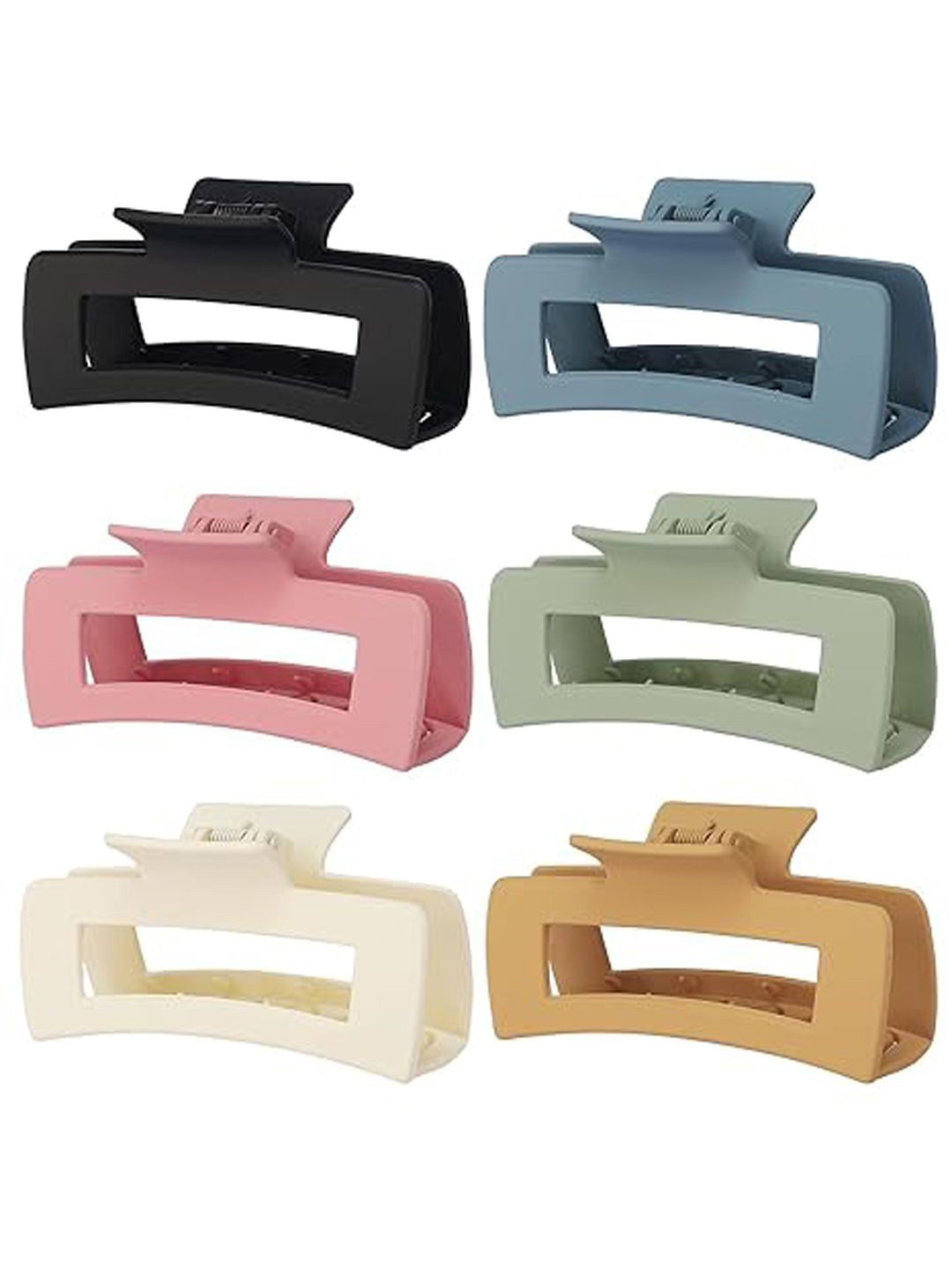 

Softwrap Set of 6 Women Claw Clip, Green