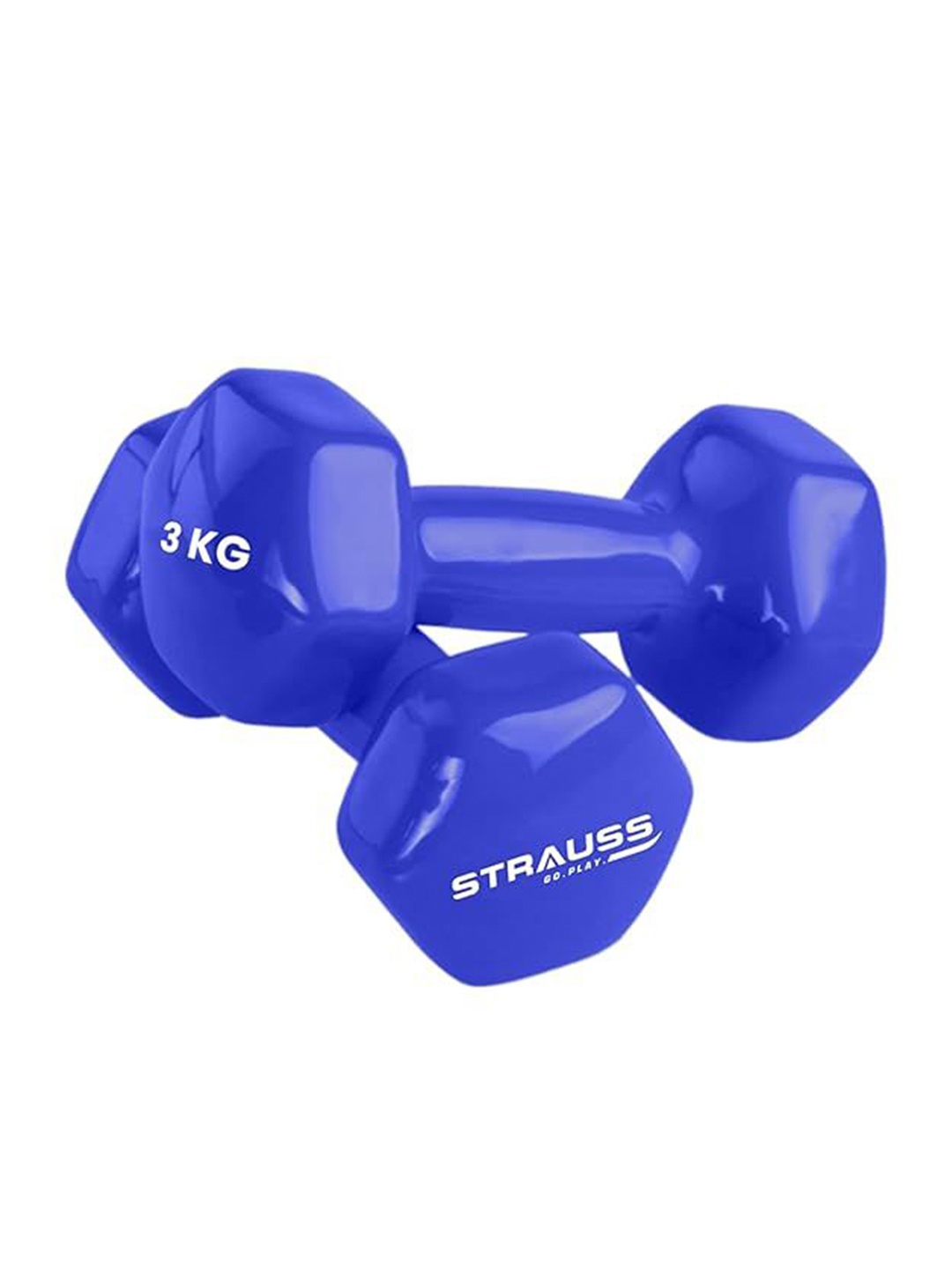 

STRAUSS Pack Of 2 Dumbbells Set 3kg Each, Blue