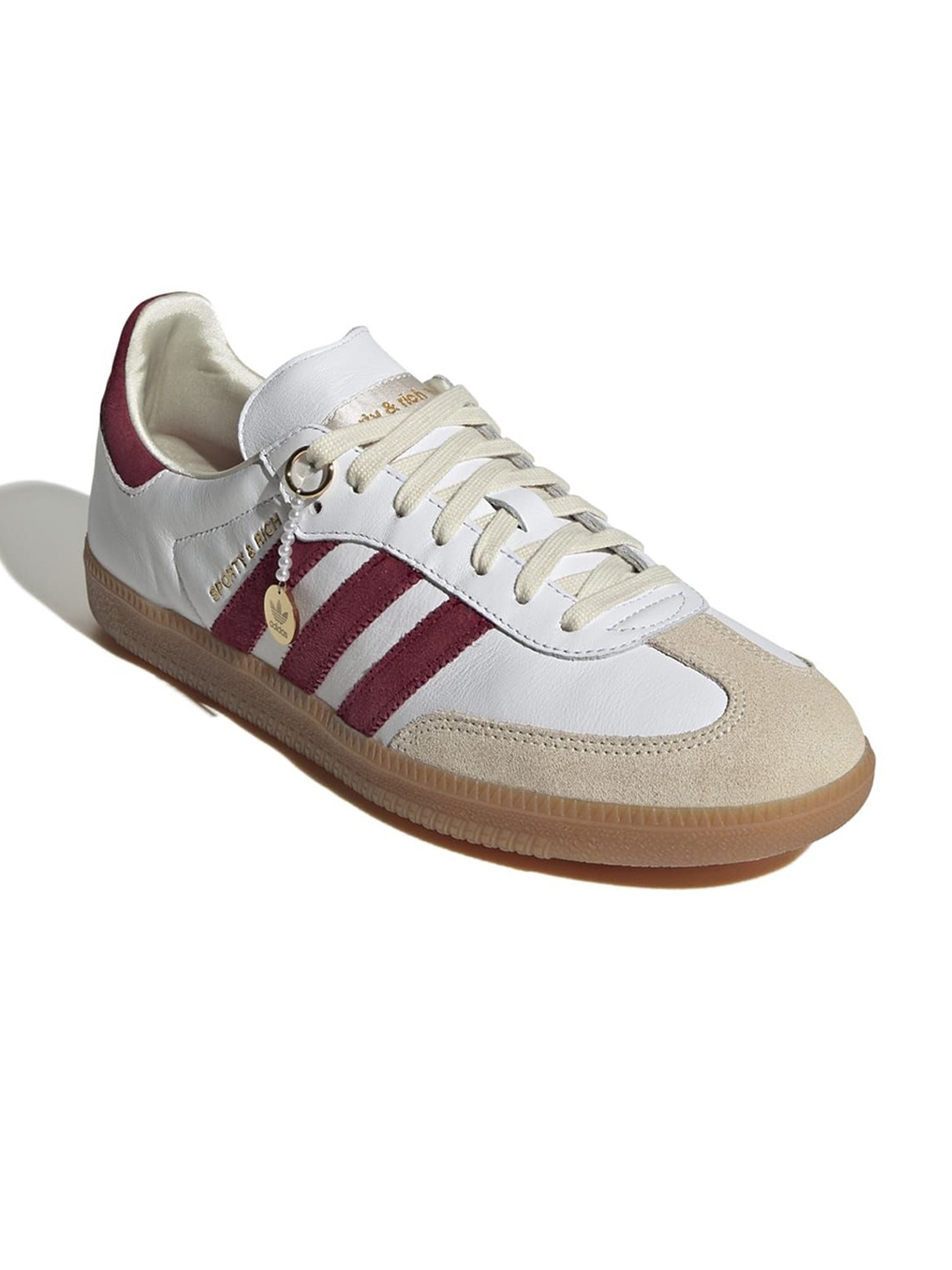 

ADIDAS Originals Men SAMBA OG SPORTY&RICH Colourblocked Leather Sneakers, White