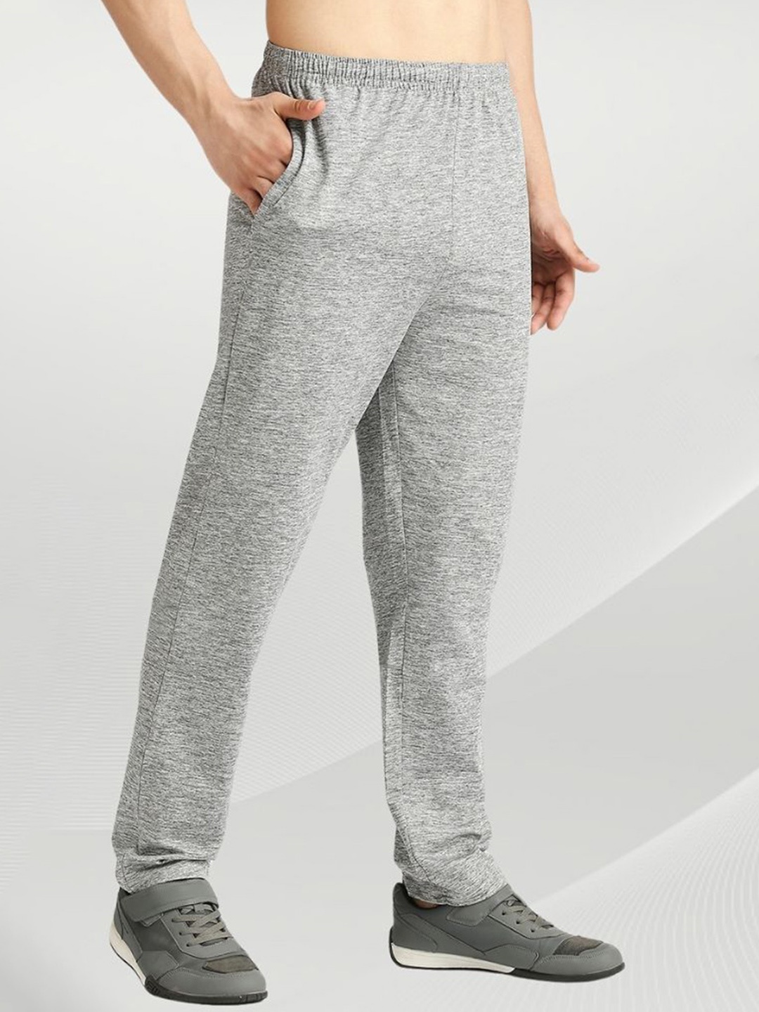 

playR Men Solid Track Pants, Grey