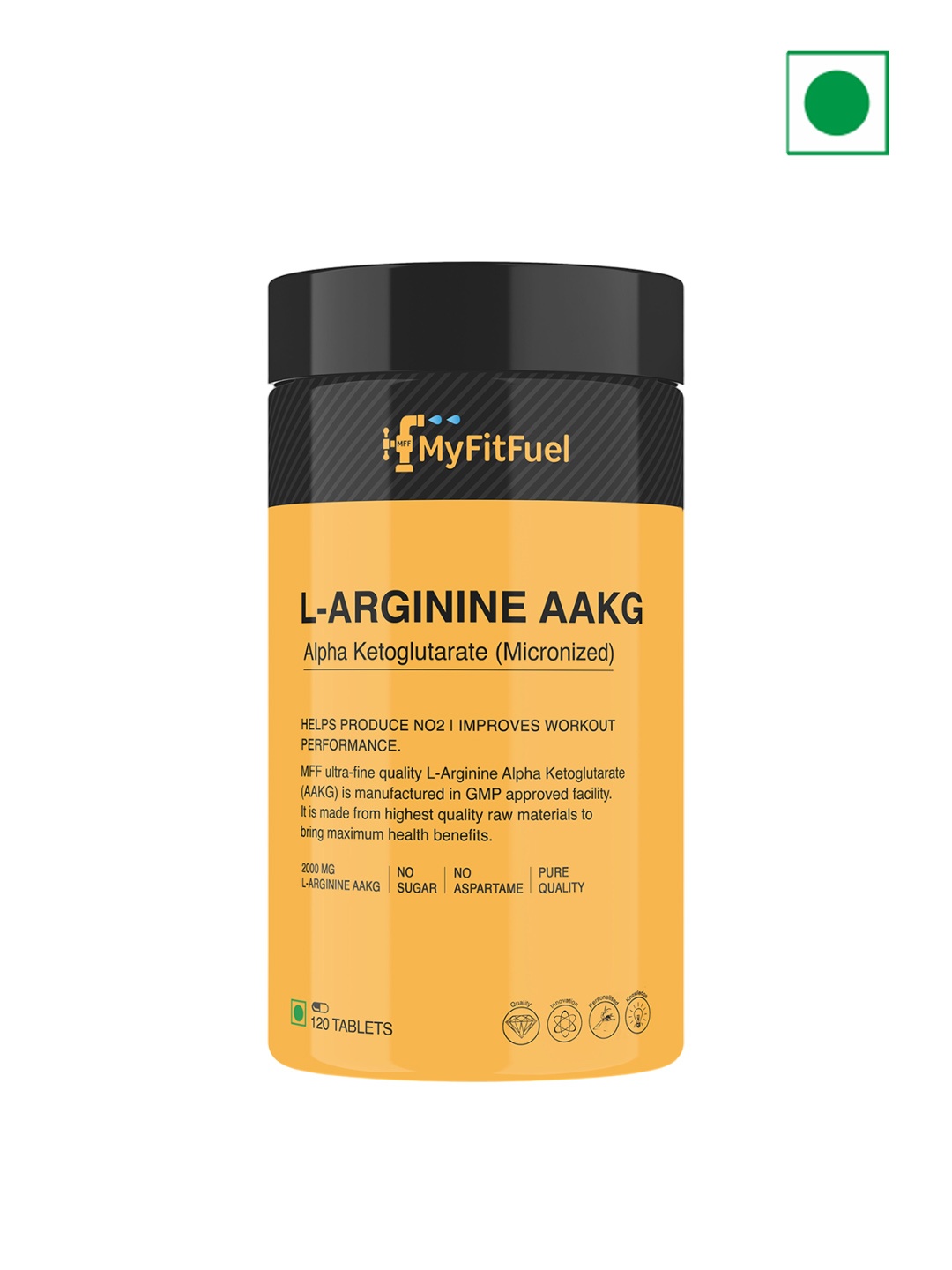 

MyFitFuel L-Arginine Alpha Keto Glutarate 1500 mg-120 Capsule, Cream