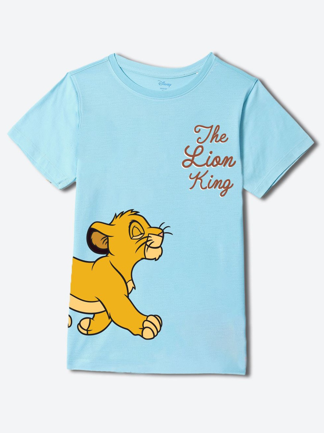 

YK Disney Boys Graphic Printed Round Neck Cotton T-Shirt, Blue