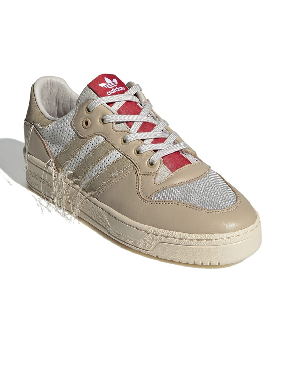 

ADIDAS Originals Men RIVALRY LOW EXTRA BUTTER Colourblocked Leather Sneakers, Beige