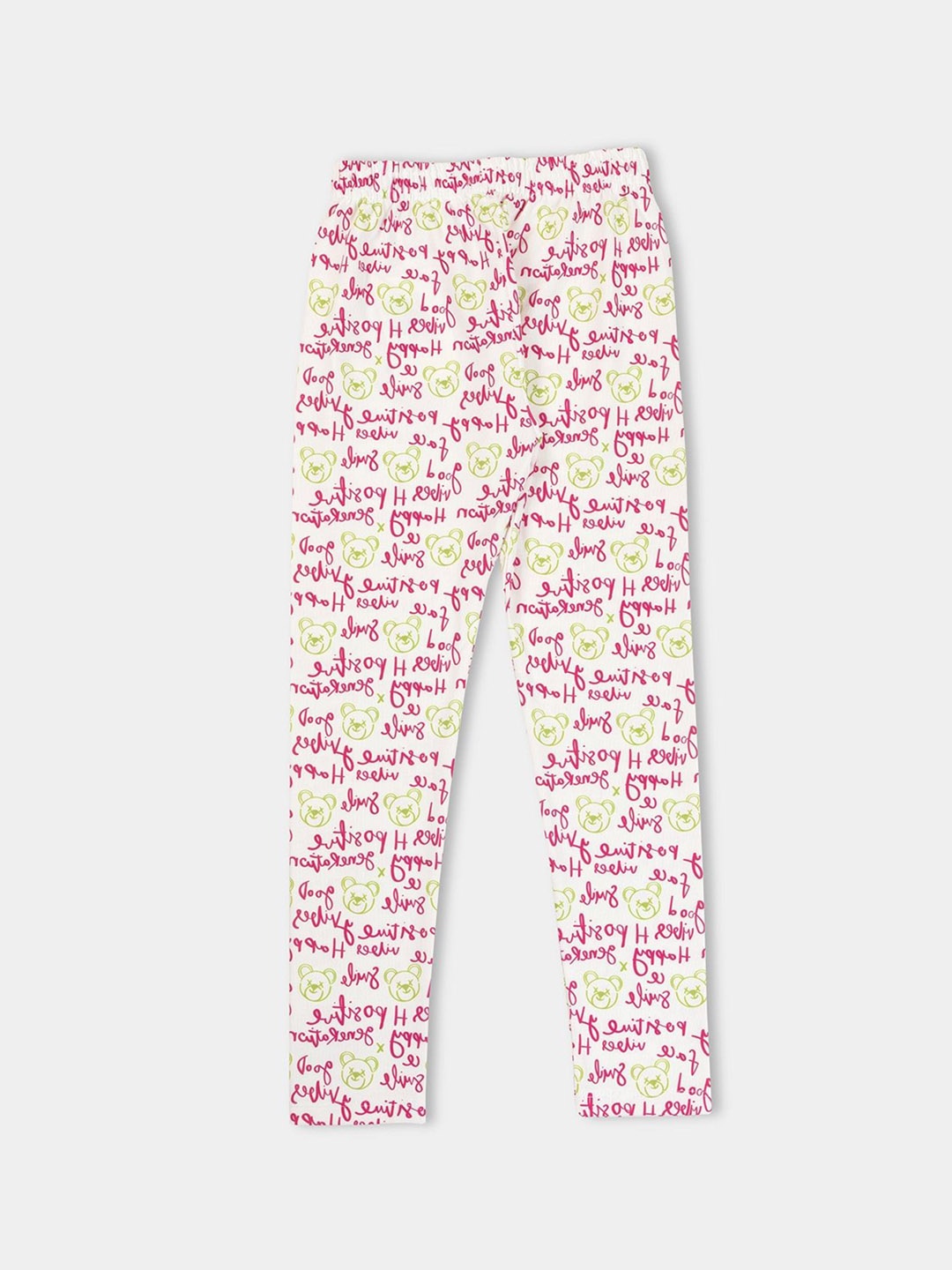 

PAMPOLINA Girls Printed Ankle-Length Leggings, White