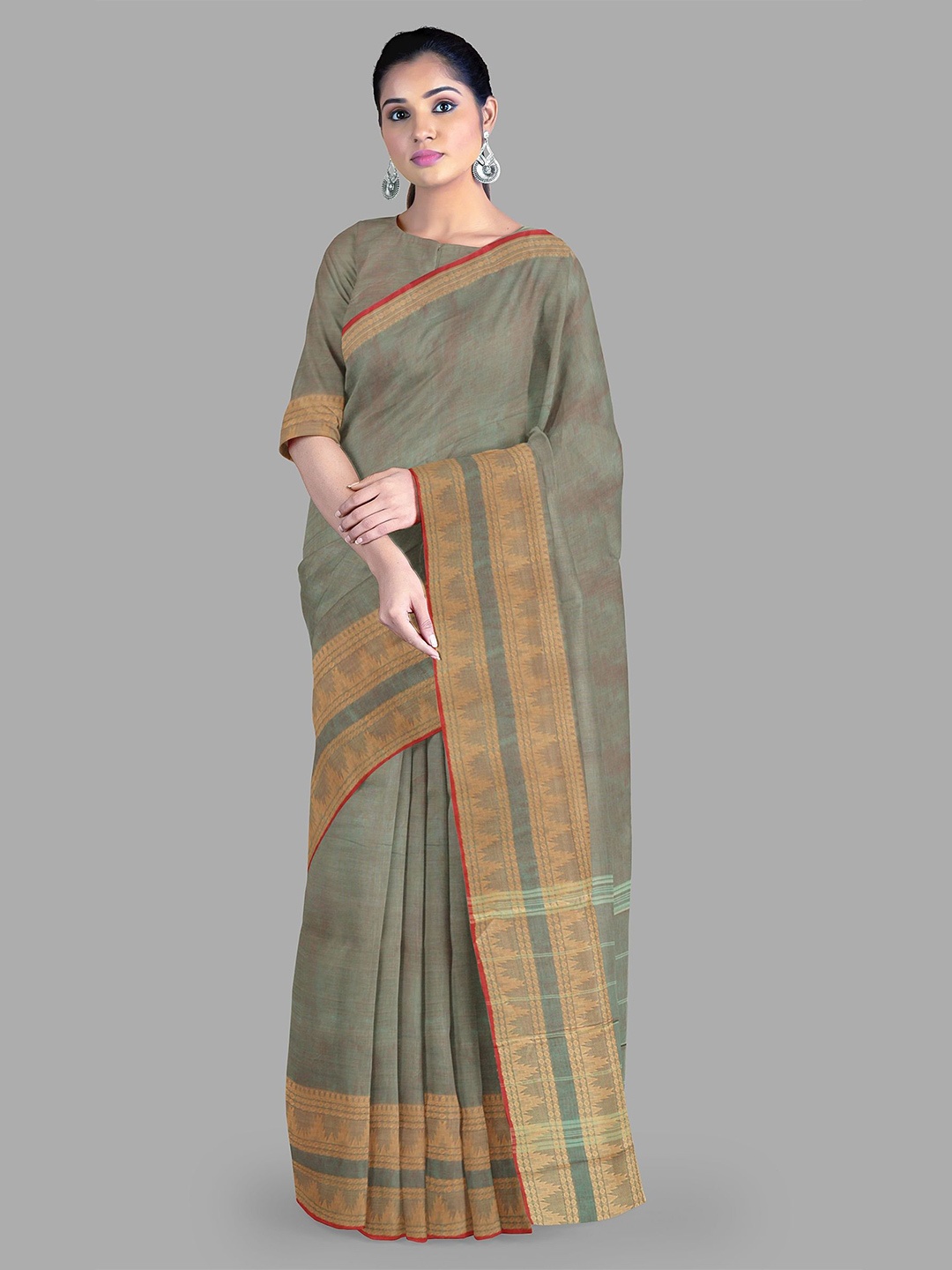 

The Chennai Silks Pure Cotton Chettinad Saree, Green
