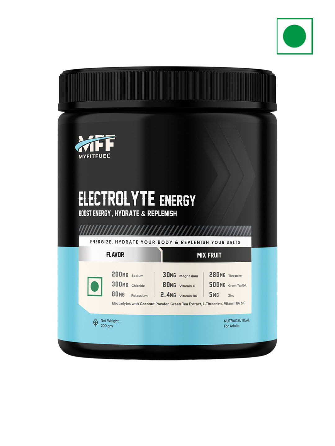 

MyFitFuel Electrolyte Energy Hydration Replenish - 200g - Mix Fruit, Yellow