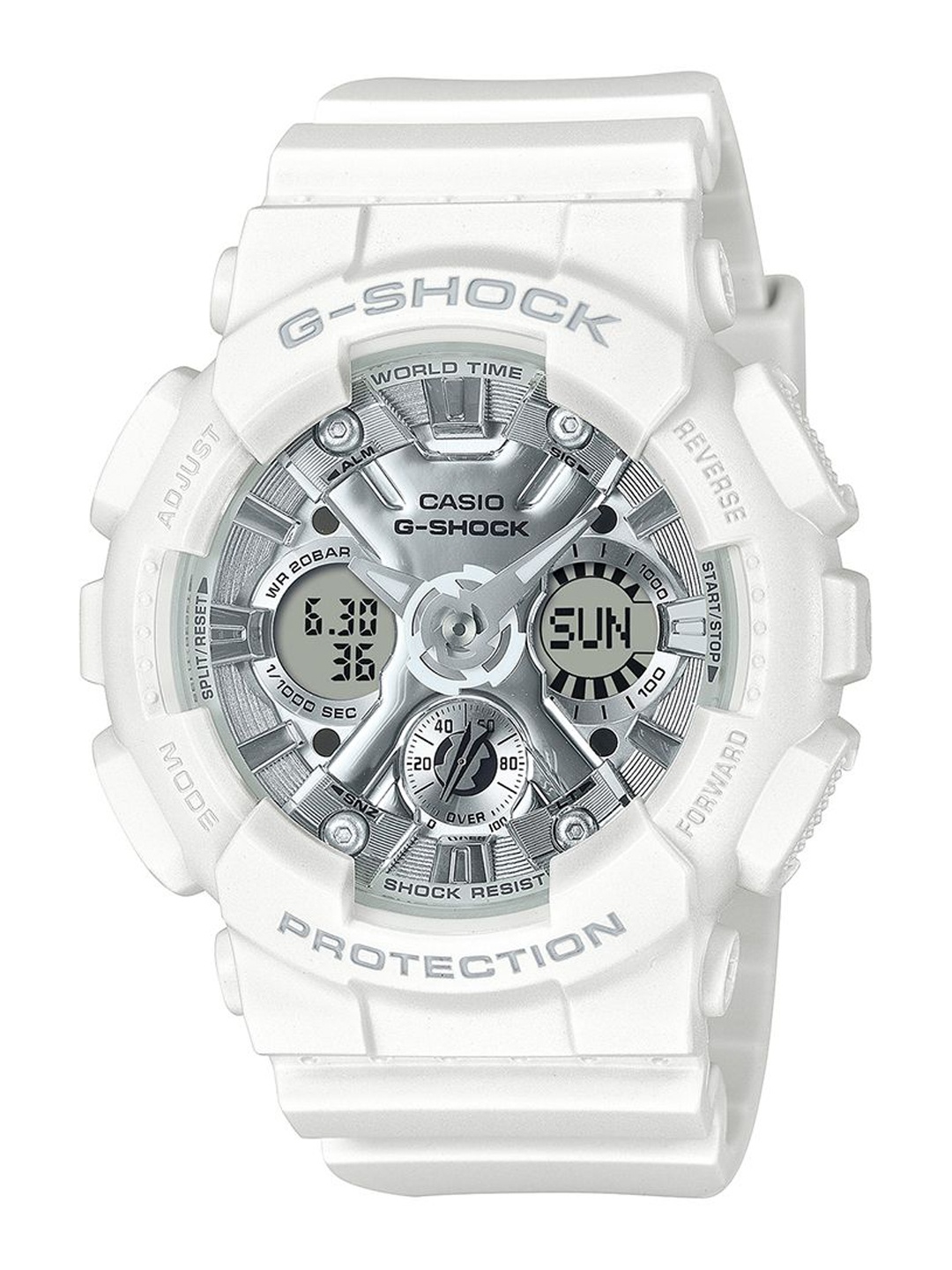 

CASIO Women Dial & Cuff Straps Analogue and Digital Chronograph Watch G1561, White